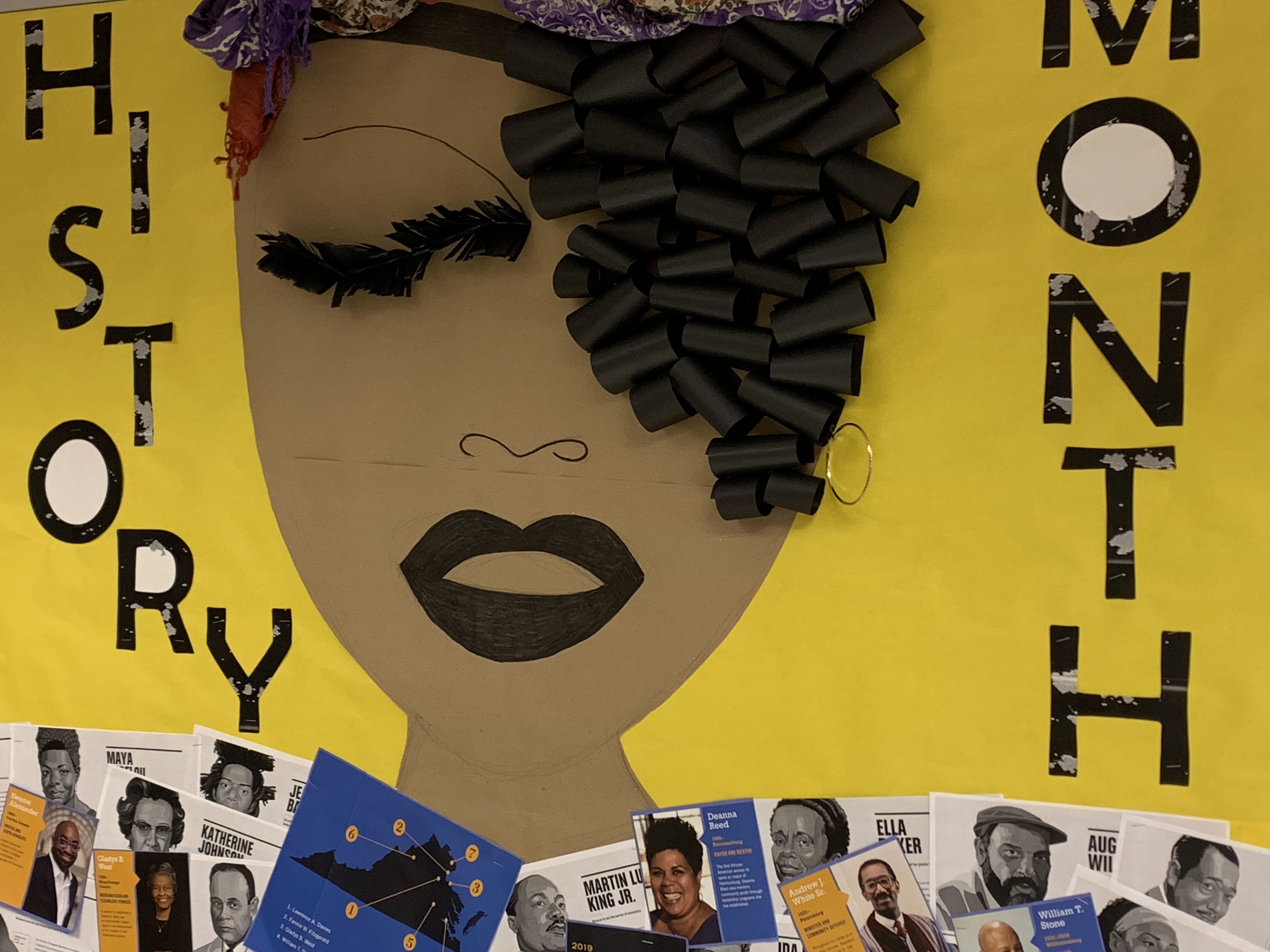 Local elementary school honors black history month with display