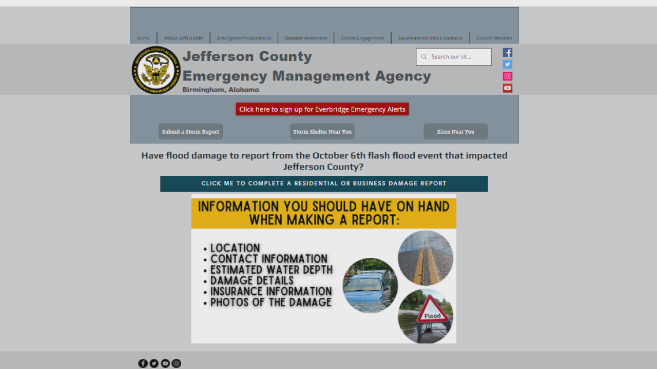 Jefferson County EMA sets up damage assessment portal