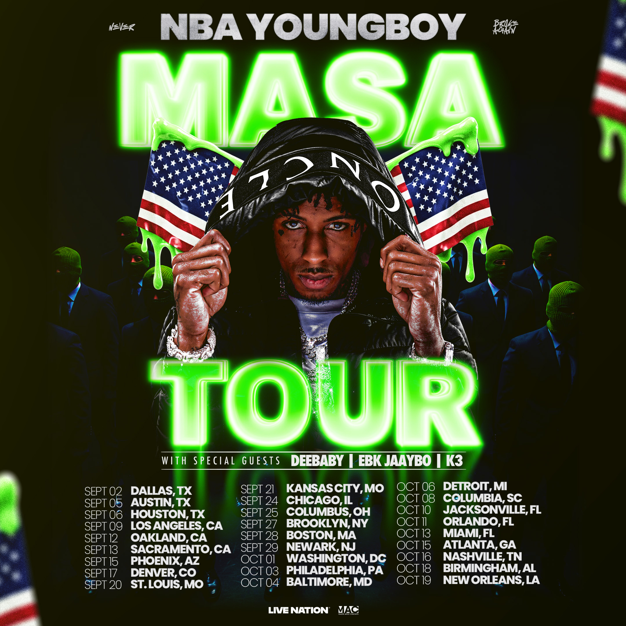 NBA YoungBoy announces first tour in 5 years, ending with New