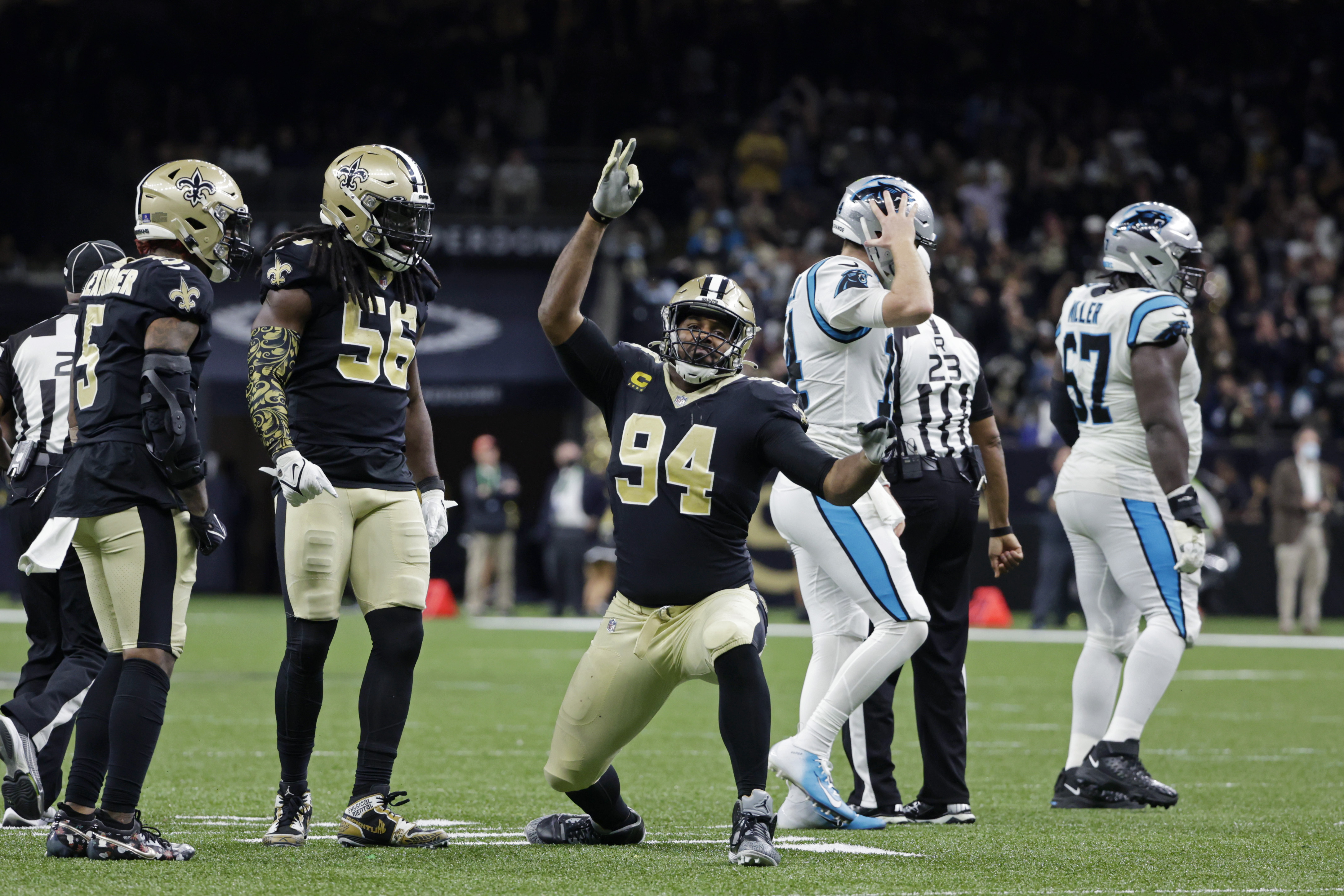 New Orleans Saints defensive end Cameron Jordan (94) celebrates