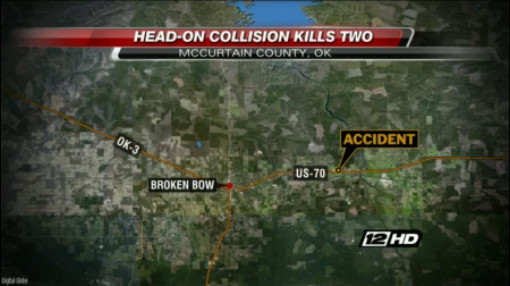 Head-on crash kills two in Broken Bow
