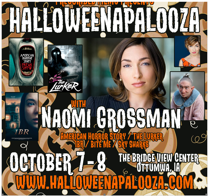 Meet American Horror Story star Naomi Grossman at Halloweenapalooza: Iowa's  premier horror film festival Oct. 7-8