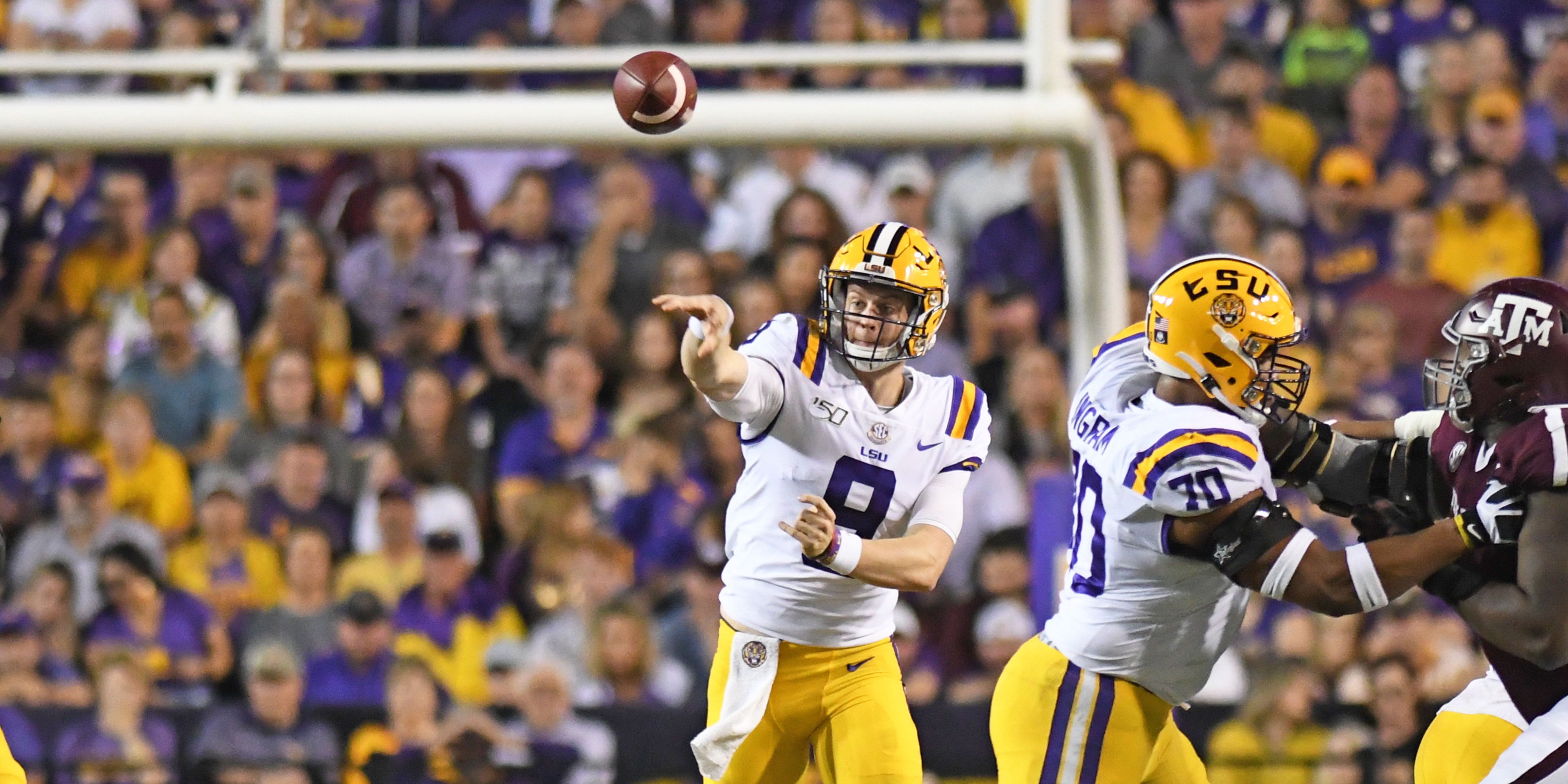 Joe Burrow LSU Tigers Autographed Purple Nike Game Jersey with 19 Heisman  Inscription