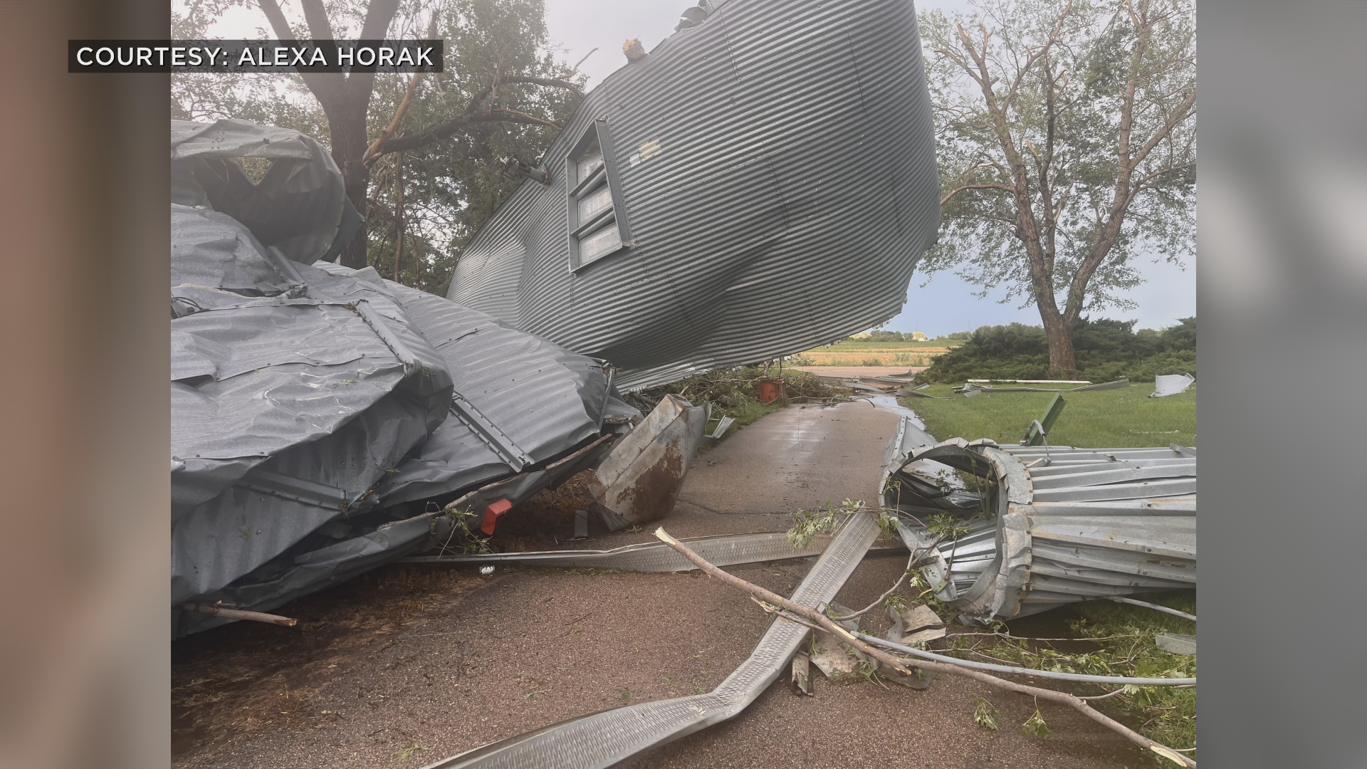 Grand Island family grateful to be okay after storm hurls grain