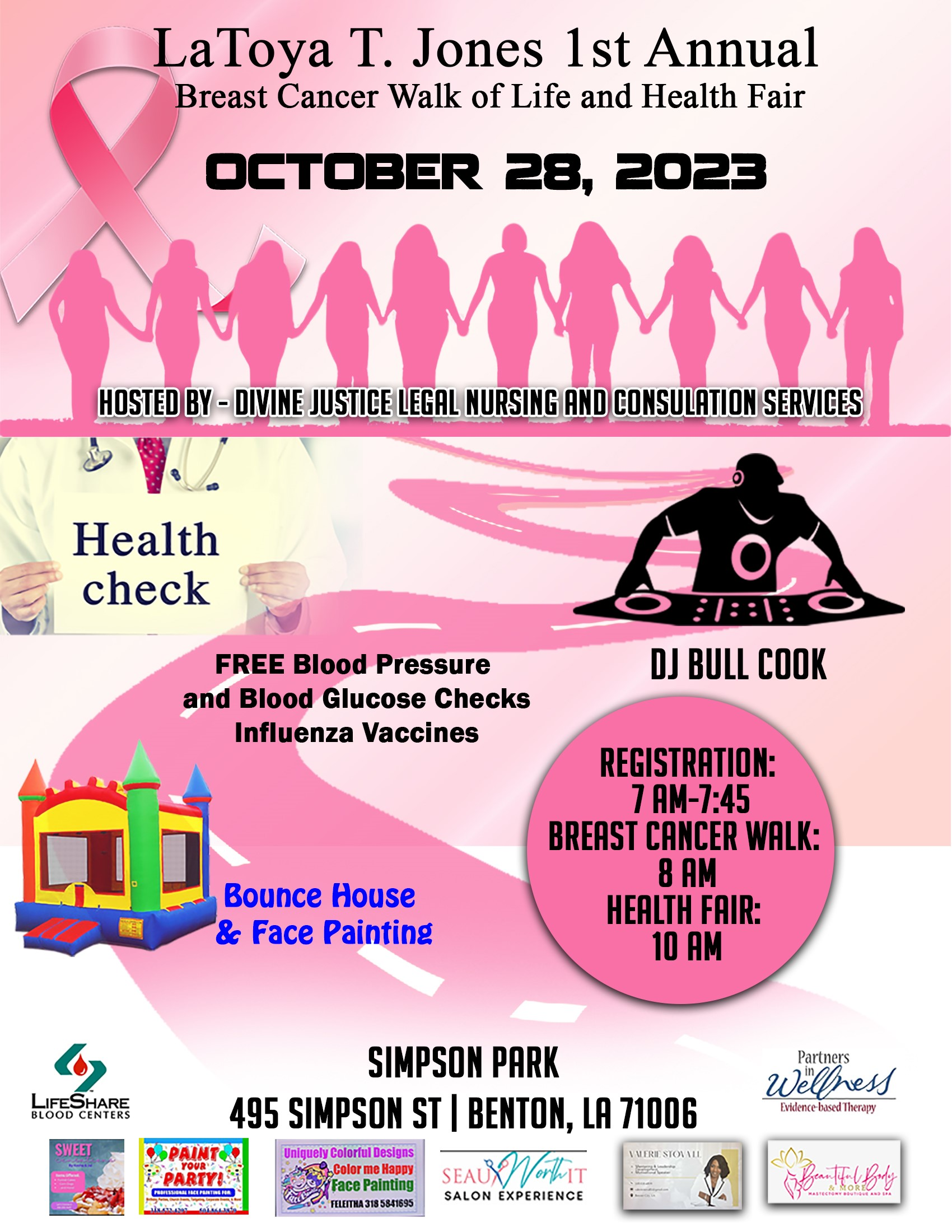 LaToya T. Jones Breast Cancer Walk of Life & Health Fair to take place in  Benton