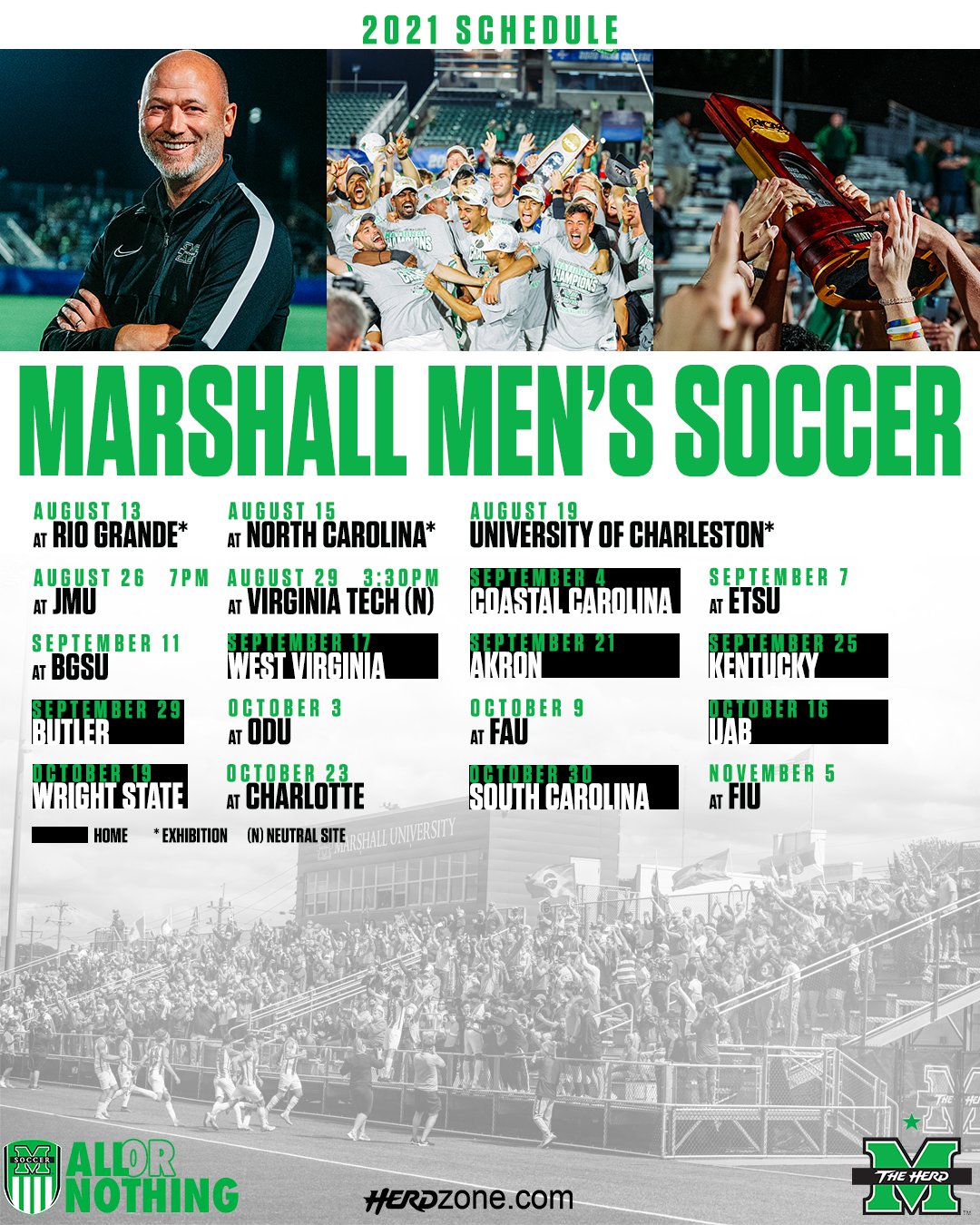 Thundering Herd's 2021 Television Schedule Announced - Marshall University  Athletics