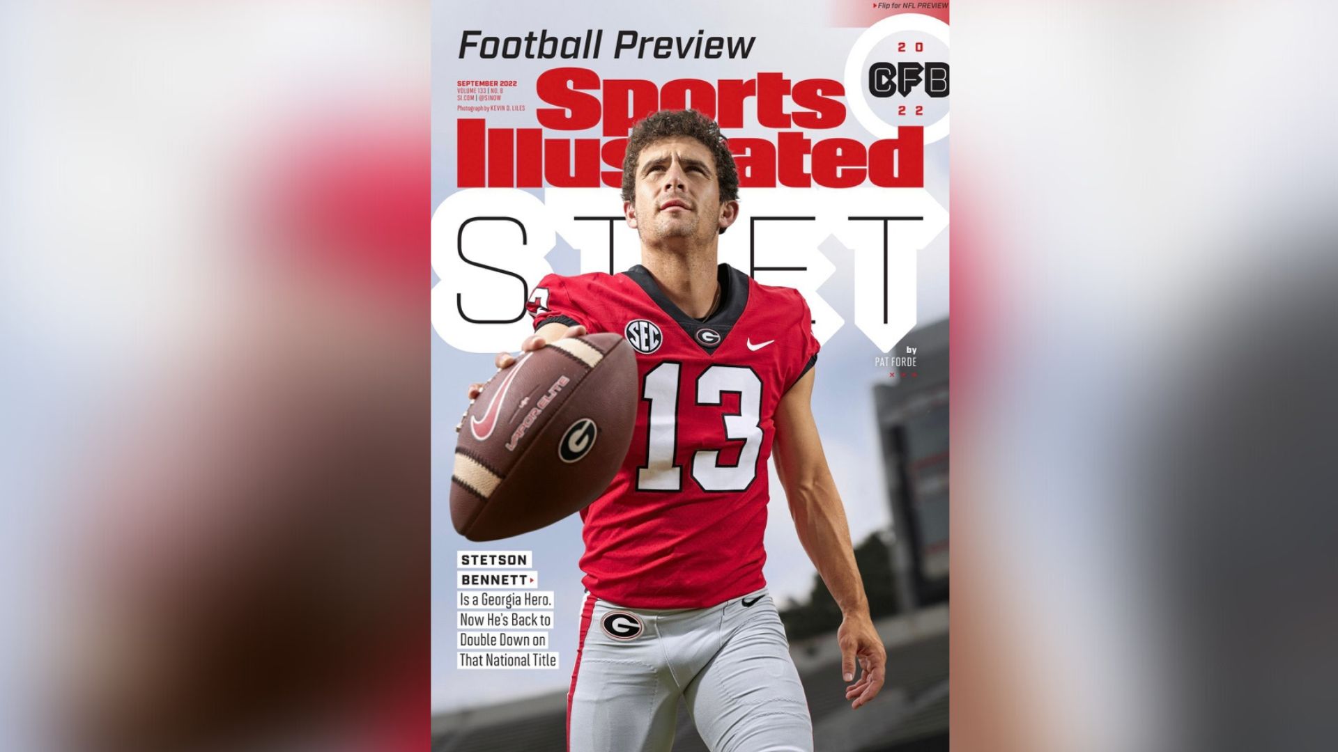 University of Georgia QB Stetson Bennett, 2022 College Football Preview  Issue Cover Framed Print by Sports Illustrated - Fine Art America