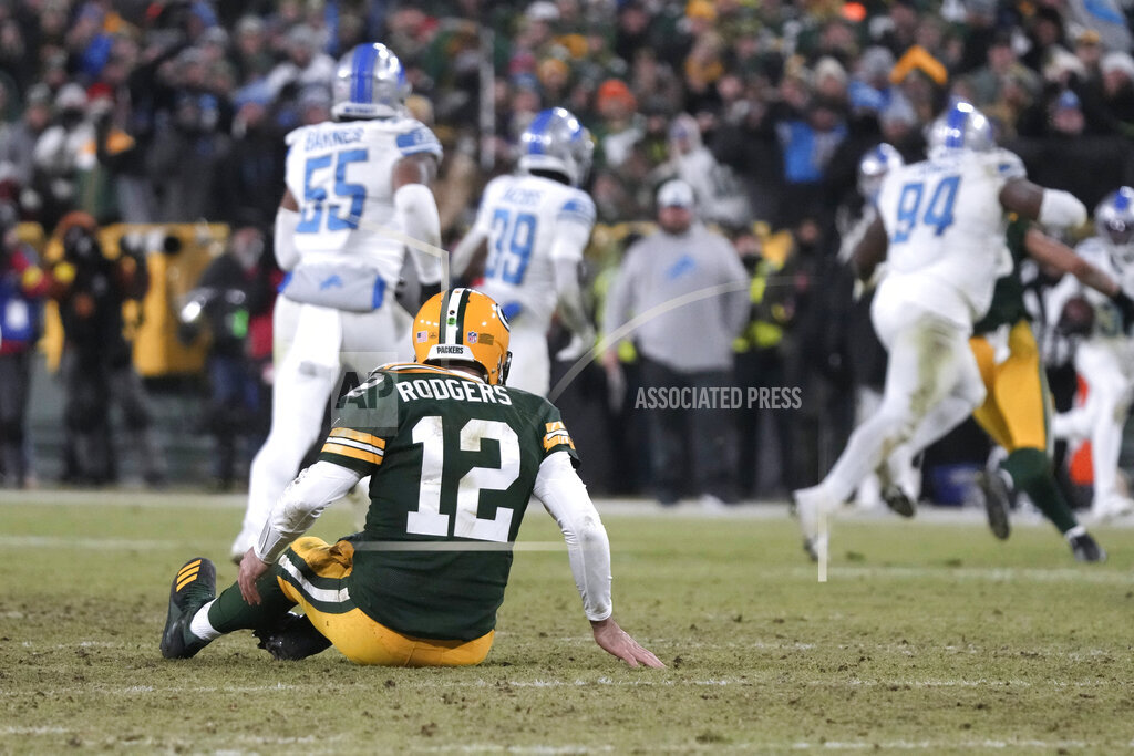 Rodgers, Packers lose 20-16 to Lions, miss playoffs