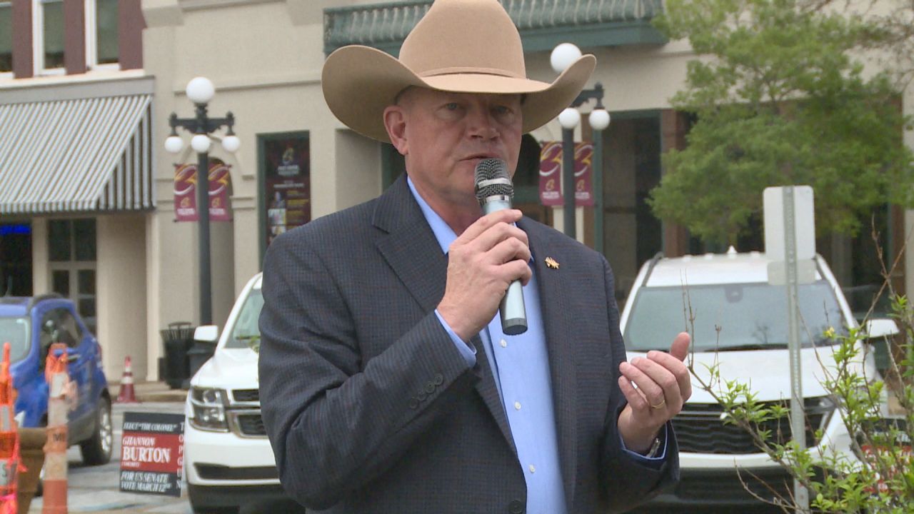 Ghannon Burton Stumps in Meridian Ahead of GOP Primary