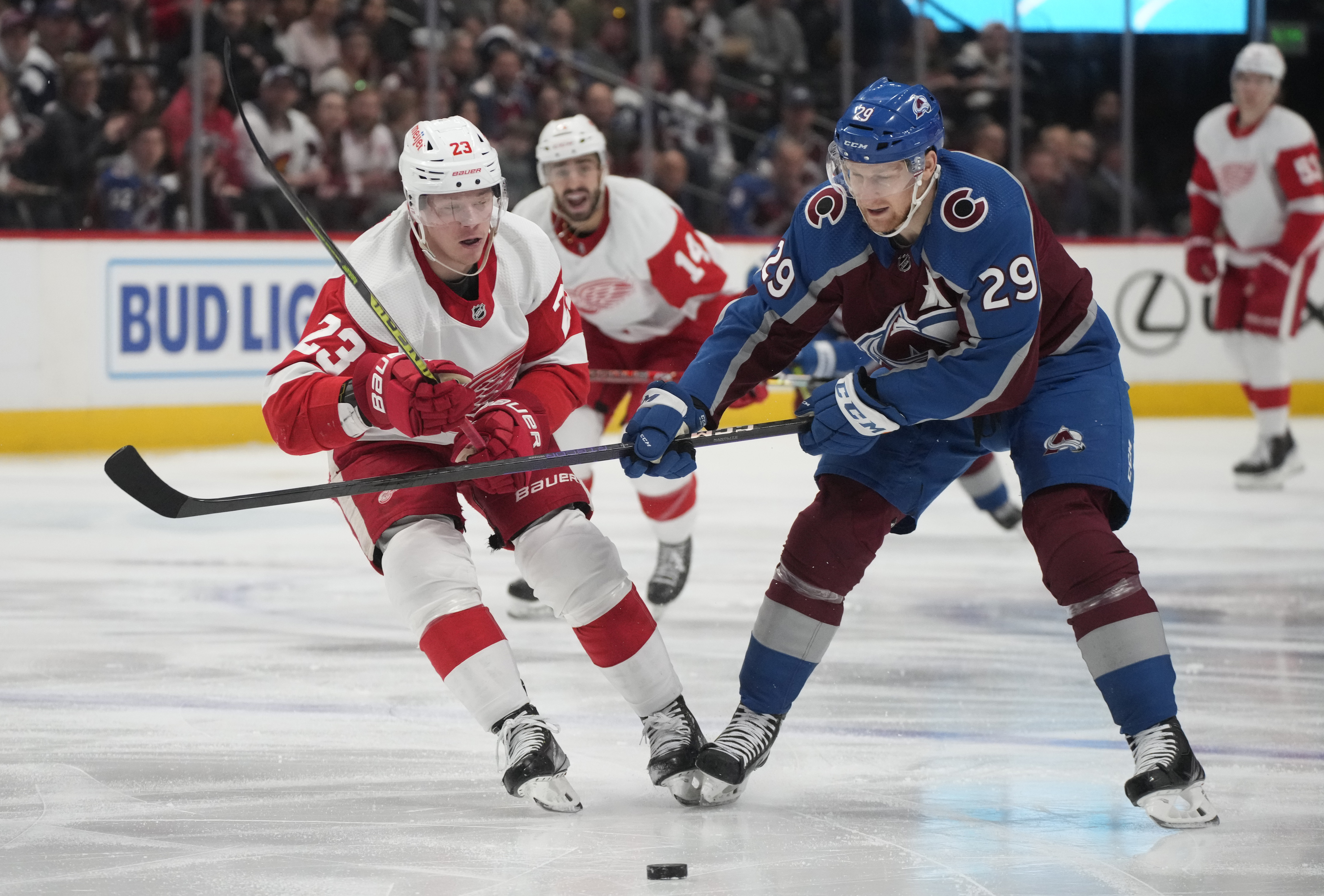 Former Avalanche defenseman Tyson Barrie scores for Toronto Maple