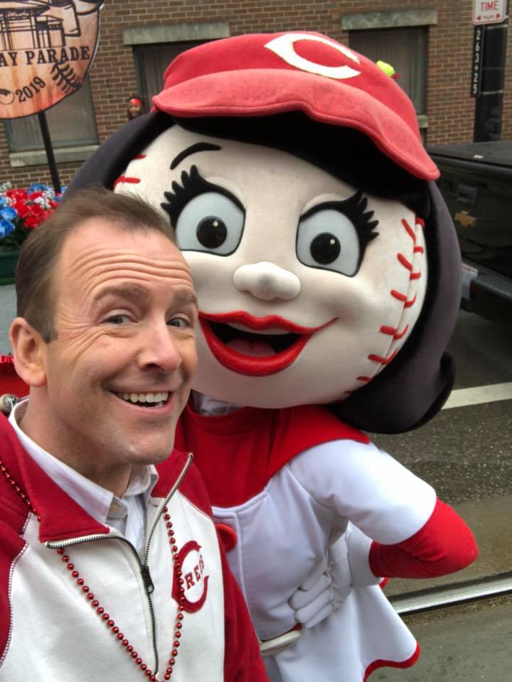 Cincinnati Reds Opening Day Parade Reds mascot, Rosie Red, is seen