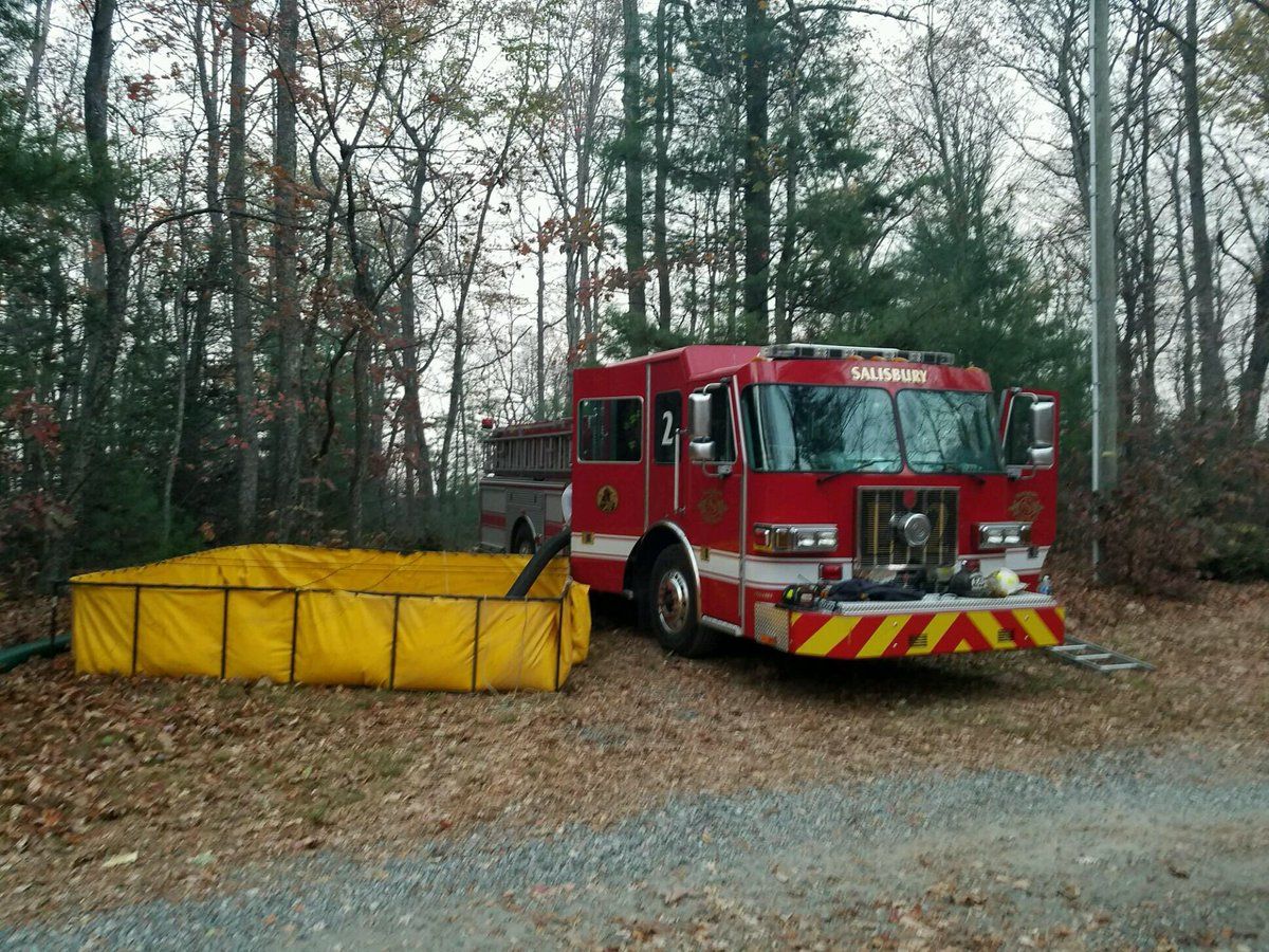 Firefighters battling brush fire in Salisbury