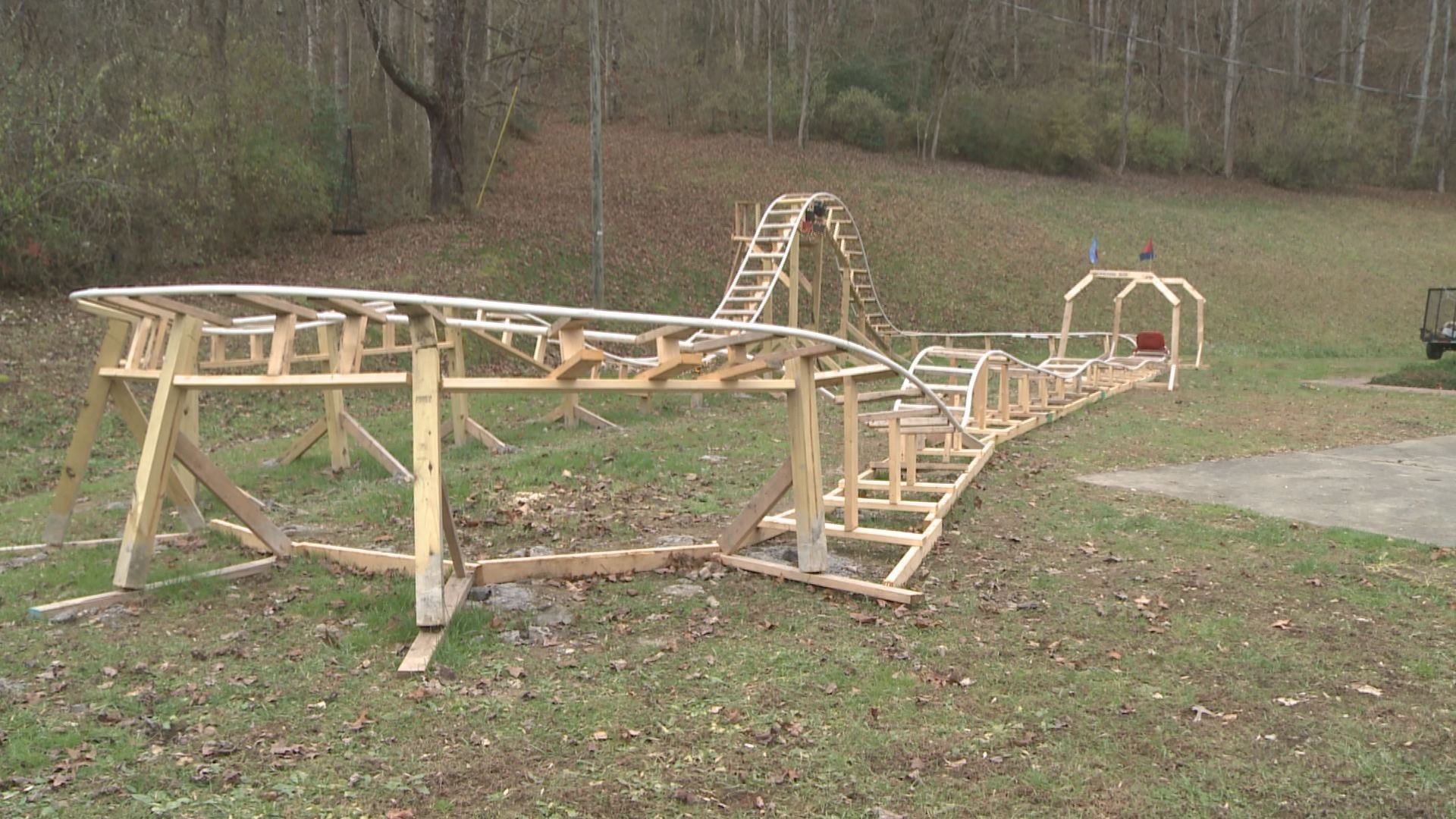 16 Year Old Builds Roller Coaster In Backyard