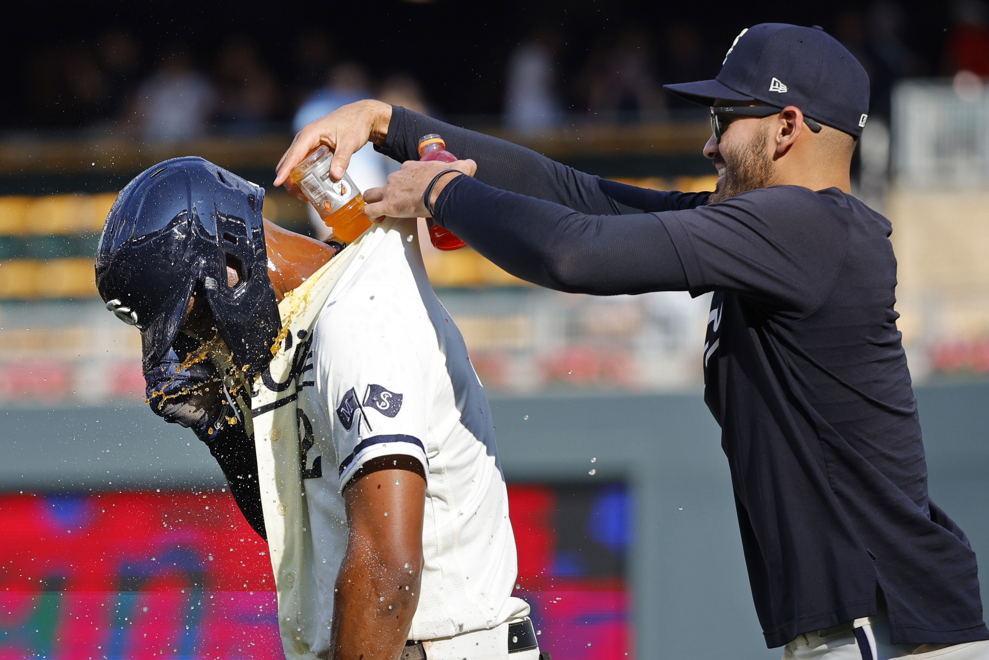 Photo: Twins Joey Gallo Throws Out a Runner on Opening Day 2023