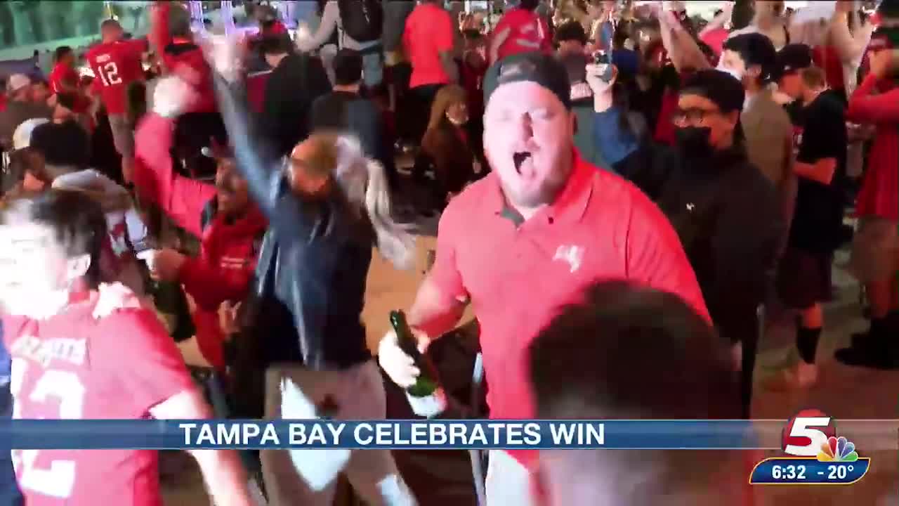 Tampa Bay Buccaneers fans celebrate historic win