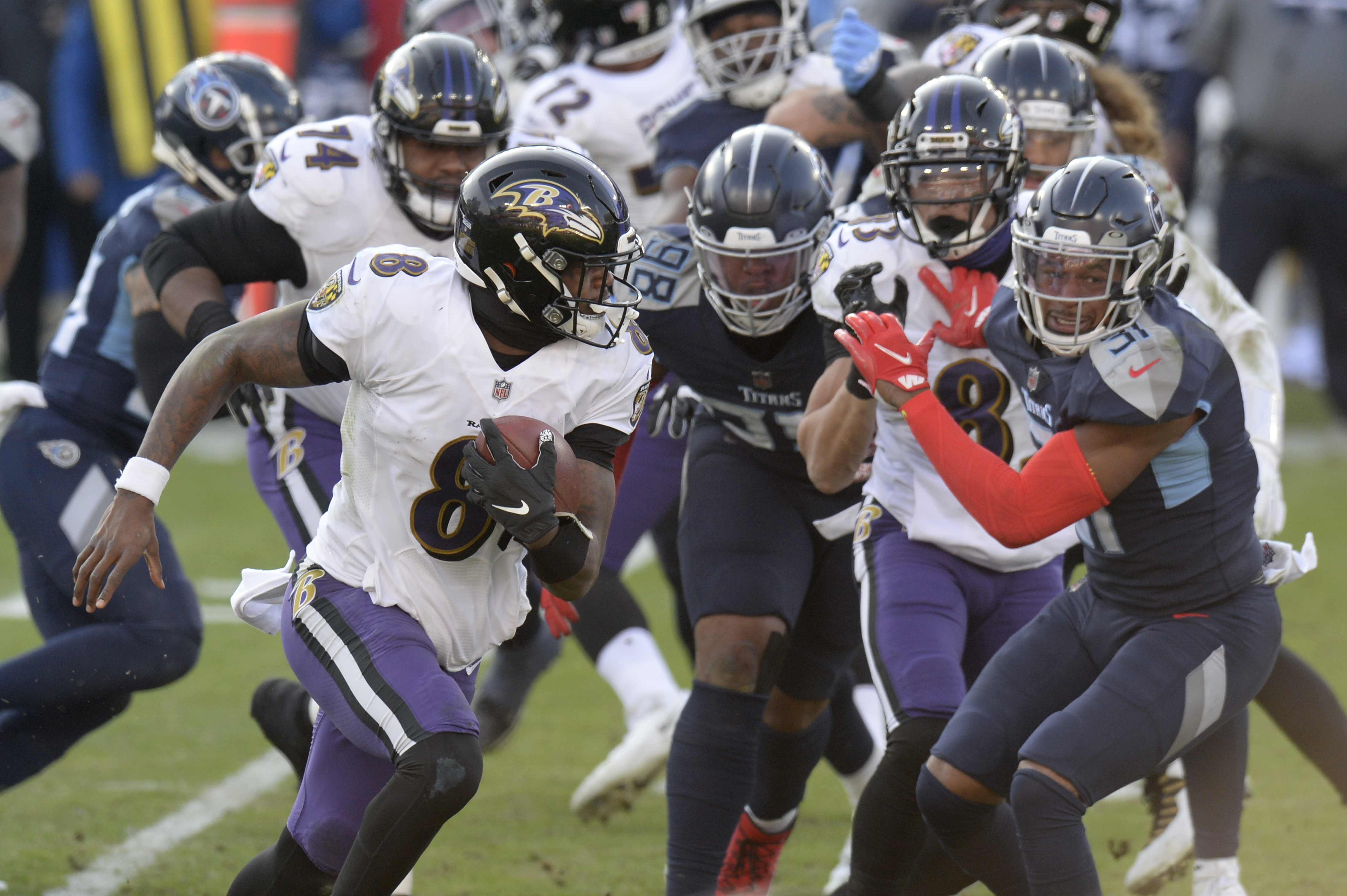 Titans Host Ravens in Wild Card Playoff Game