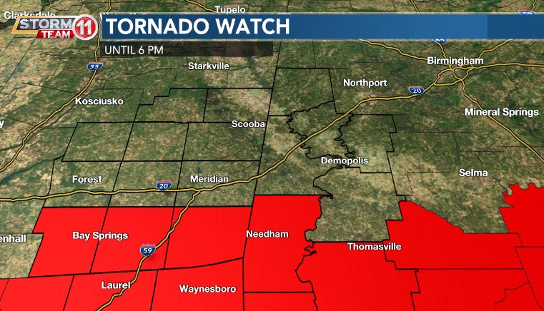 Tornado Watch gradually being canceled for our area