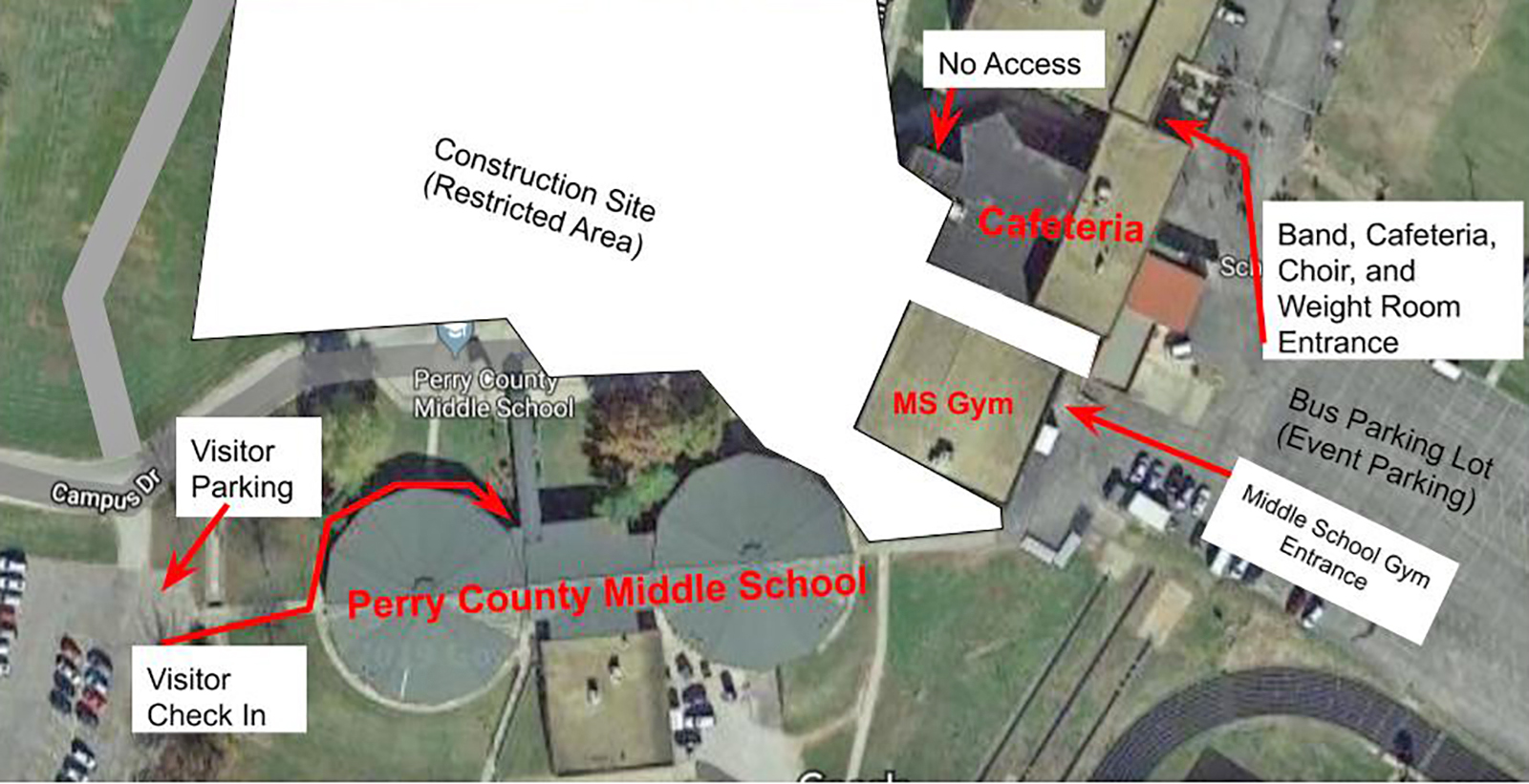 Construction to being on Perry County schools FEMA shelter
