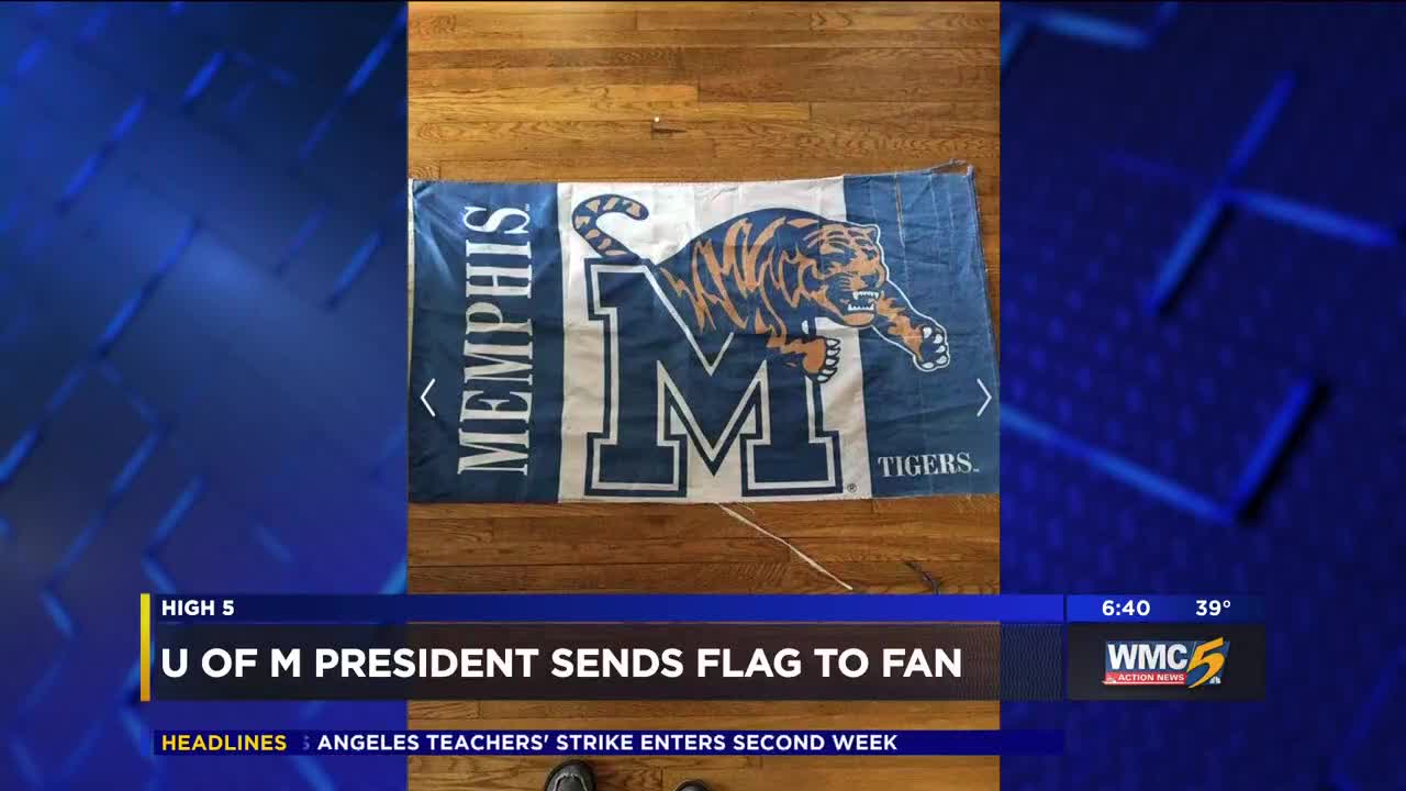 U of M president sends flag to fan