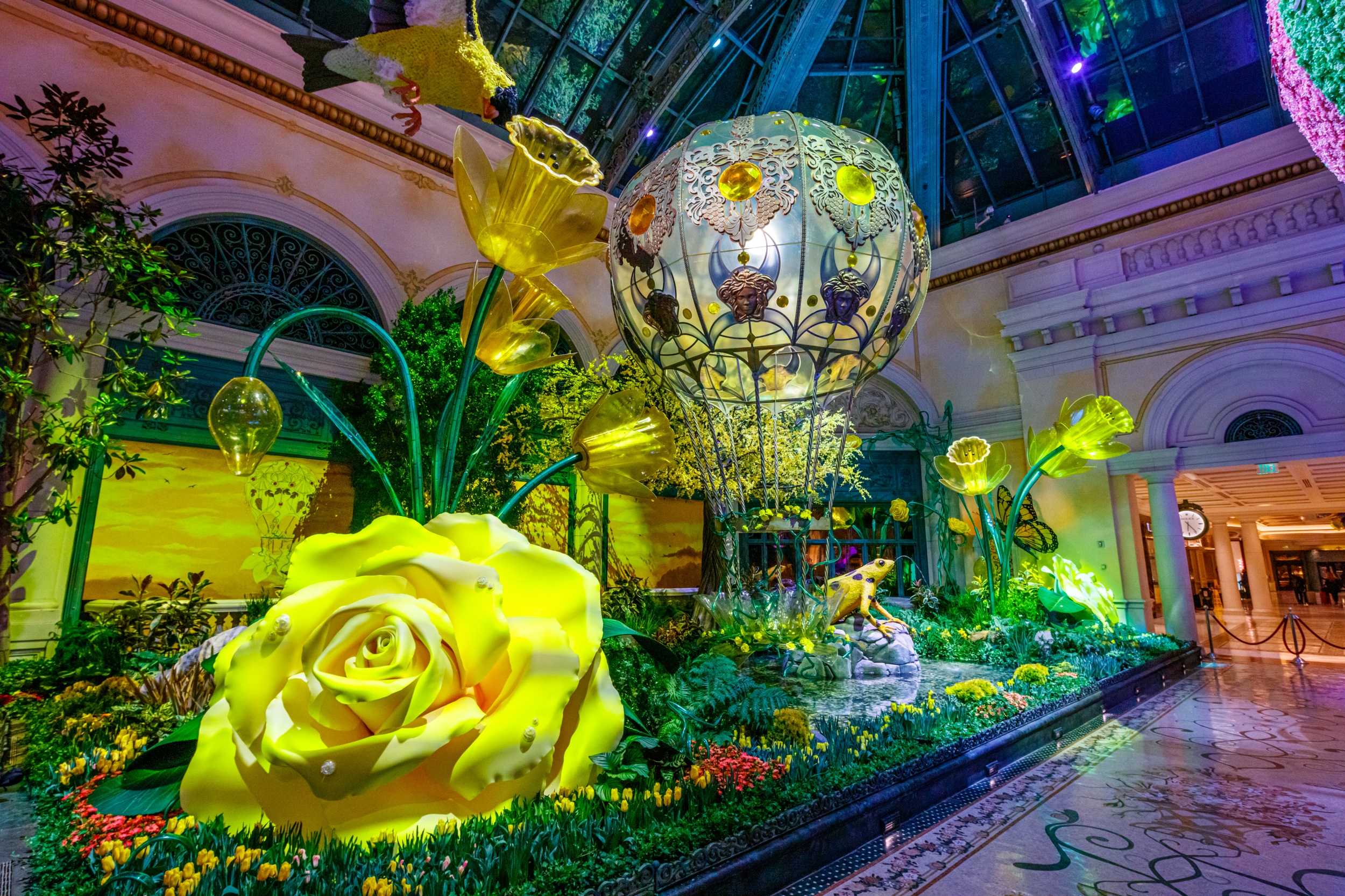 Ornamental glass flower display, Bellagio, Las Vegas #2 Throw Pillow for  Sale by travelways