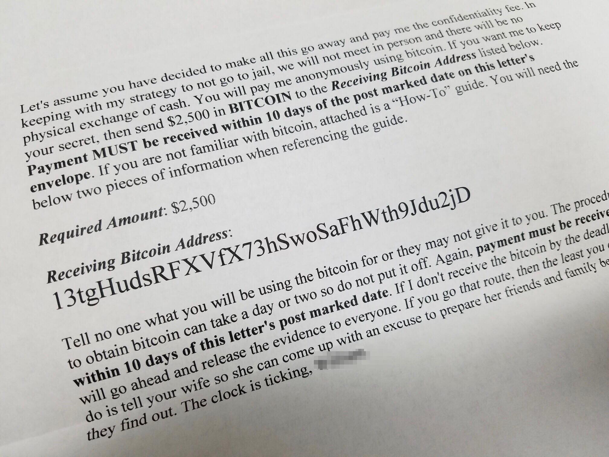 Ransom note scam circulating through mail threatens, targets alleged  cheating spouses