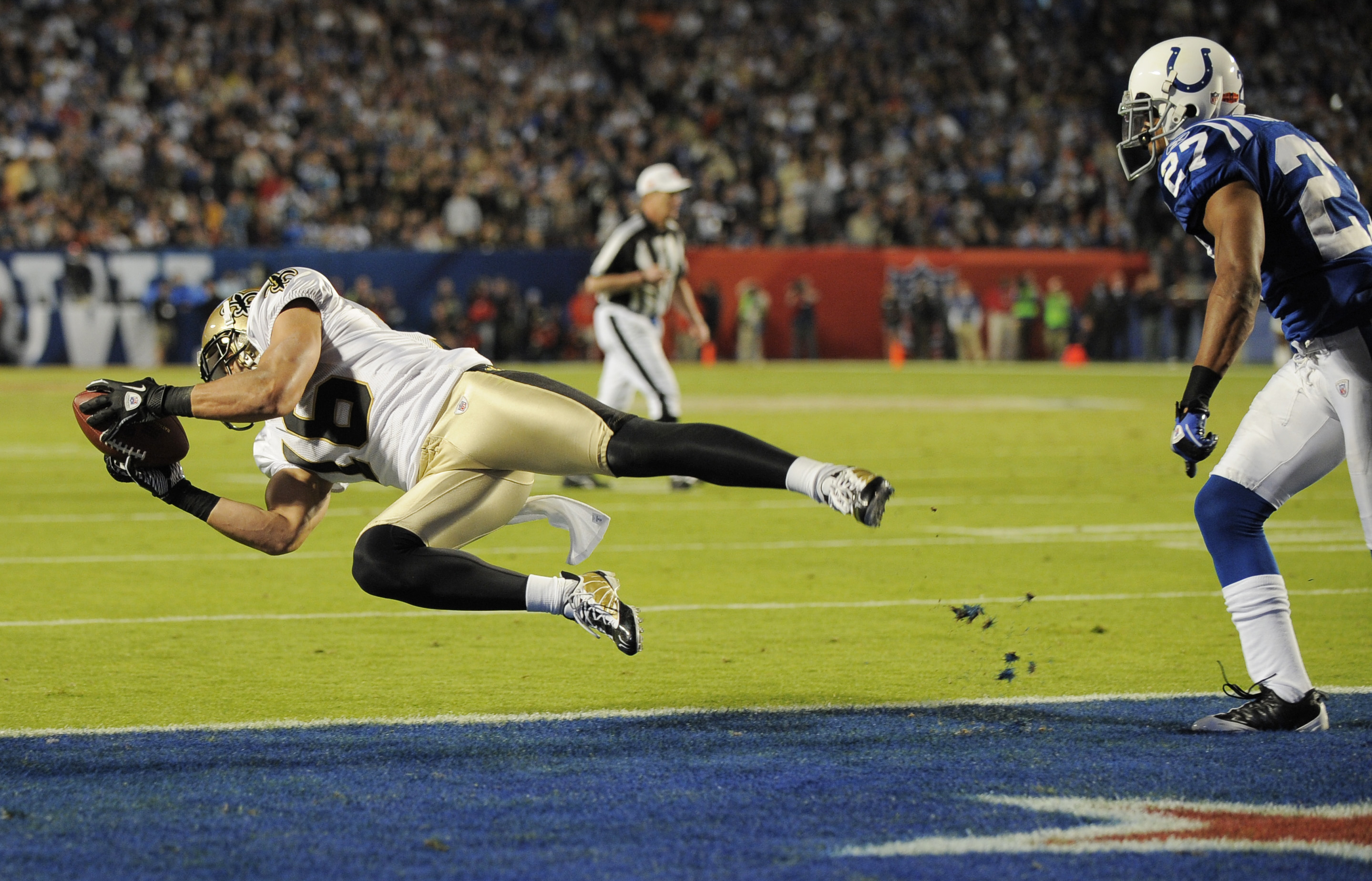 Replay of Saints winning Super Bowl XLIV