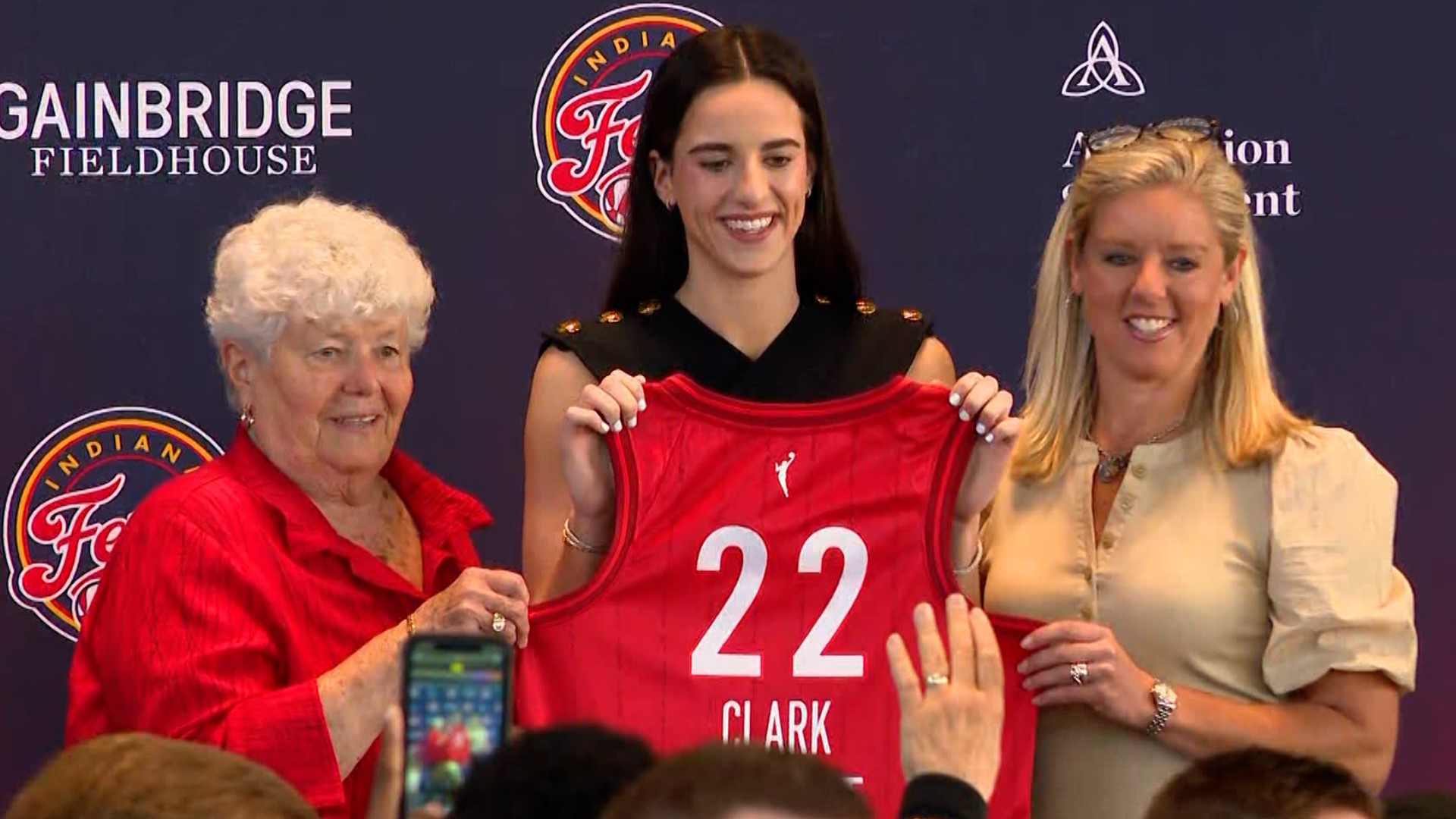 Caitlin Clark introduced as member of Indiana Fever