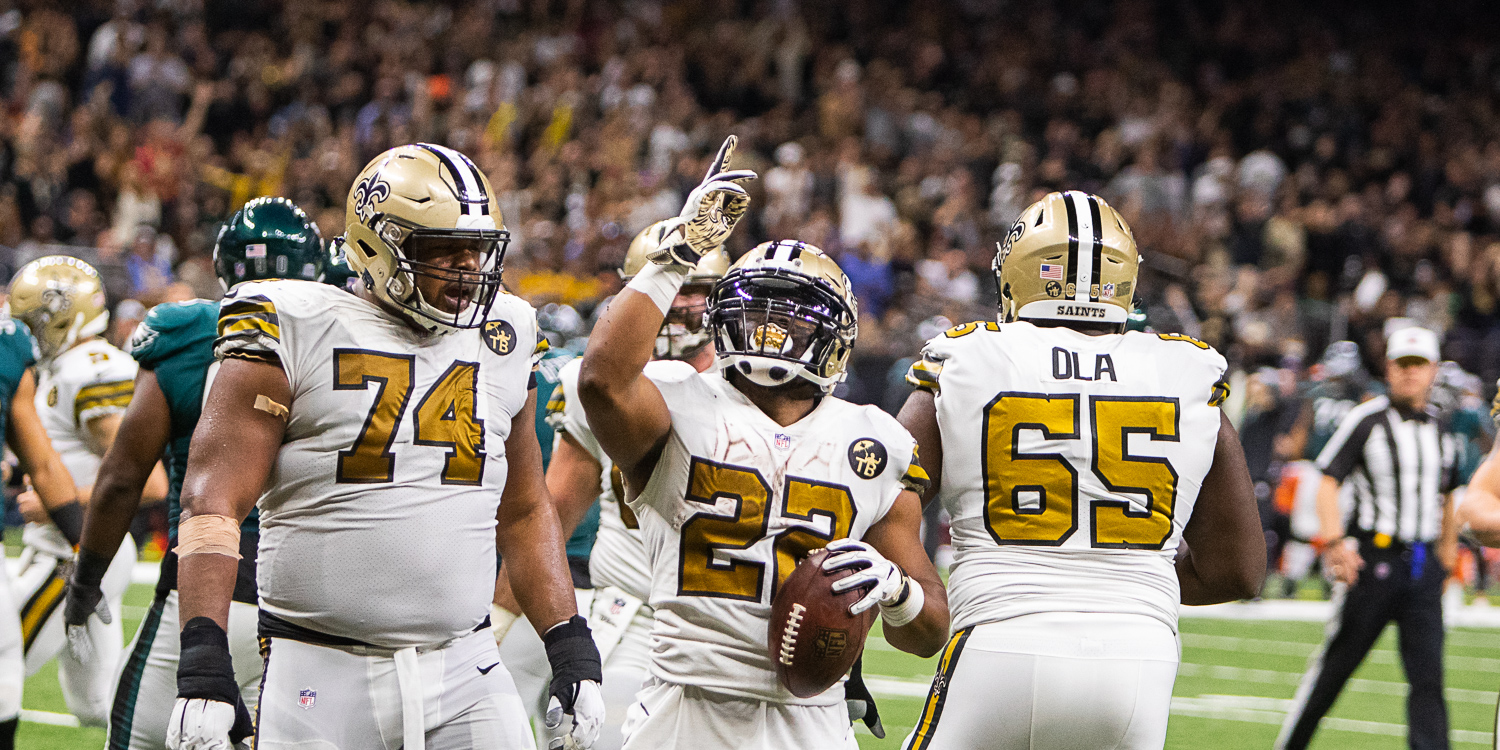 New Orleans Saints - The Saints are 3-0 in color rush uniforms