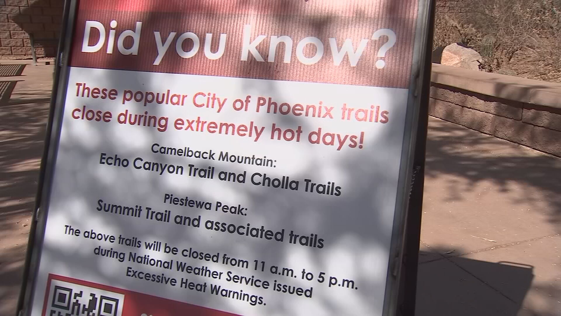 Camelback Mountain, Piestewa Peak trails temporarily closed during extreme  heat warning