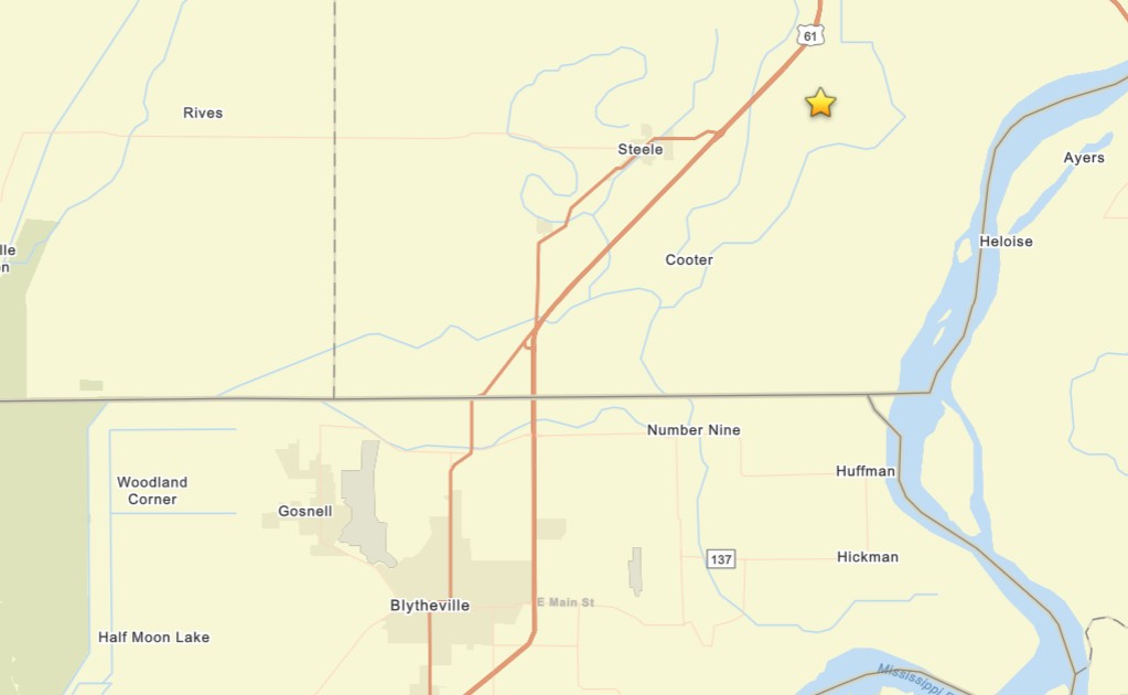 Magnitude 2.5 Earthquake Recorded Near Arkansas-Missouri Border