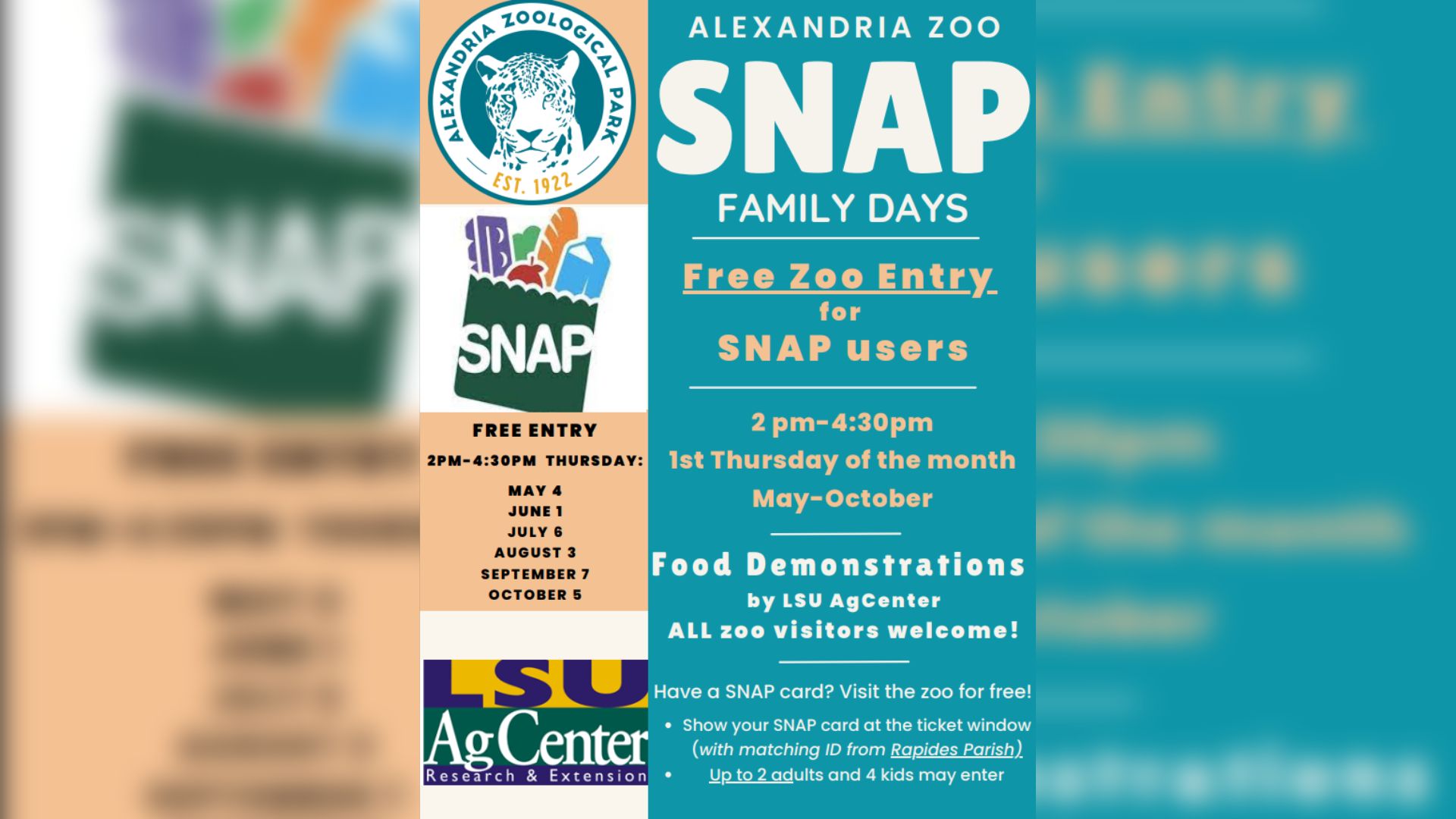 Free Alexandria Zoo days for Rapides SNAP recipients