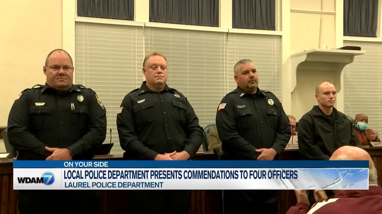 Laurel Recognizes Four Police Officers For Life Saving Actions