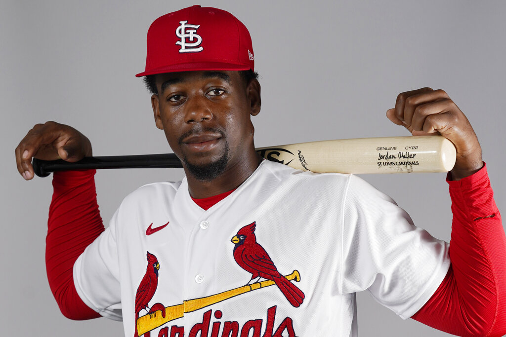 This is a 2022 photo of Juan Yepez of the St. Louis Cardinals baseball  team. This image reflects the St. Louis Cardinals active roster Saturday,  March 19, 2022, in Jupiter Fla., when