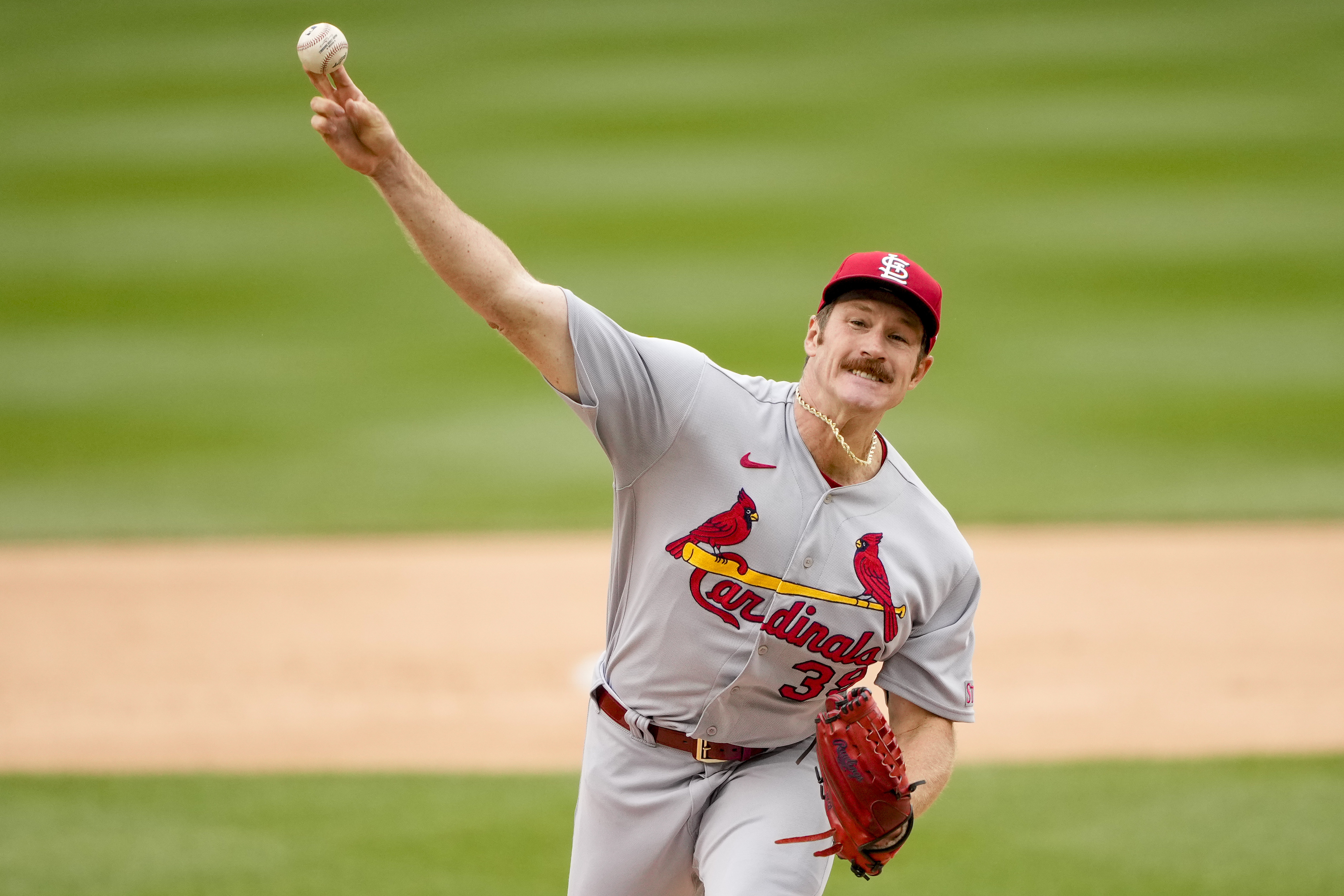 Cardinals pitcher Miles Mikolas reacts to ejection over throwing