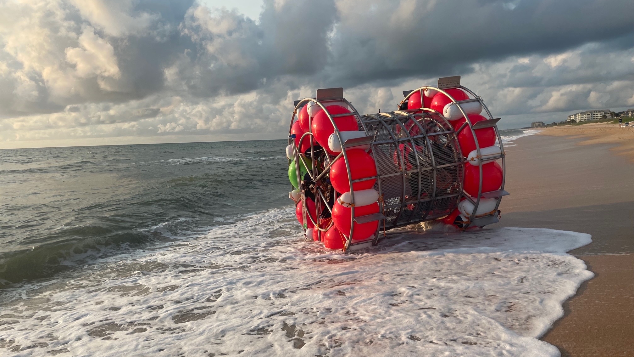 Man arrested after attempting to cross the Atlantic in human hamster wheel,  officials say