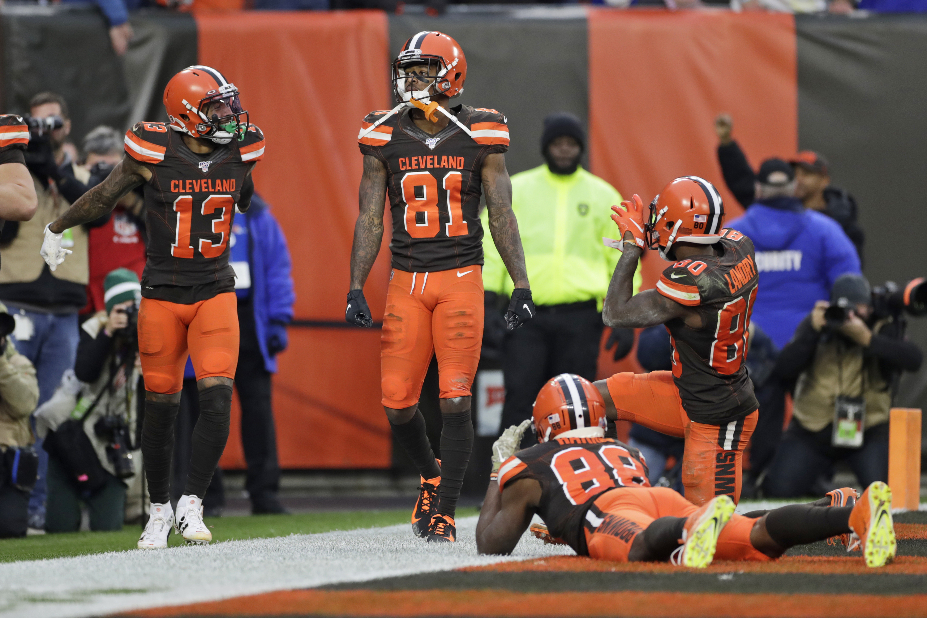 Browns wide receiver Rashard Higgins had a dream he would score a