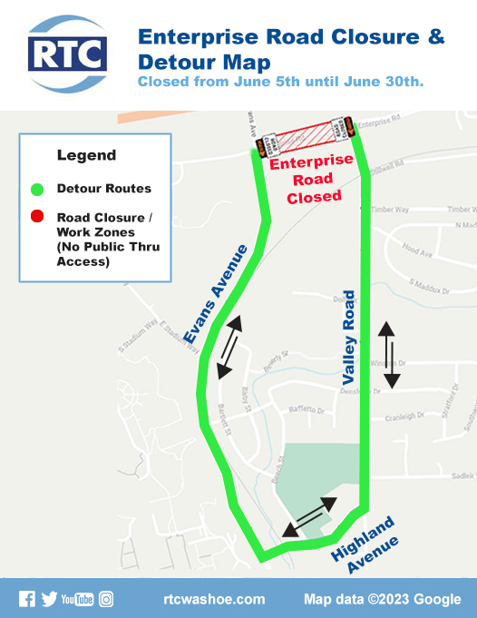 NDOT plans two-day closure of on ramp for U.S. 395