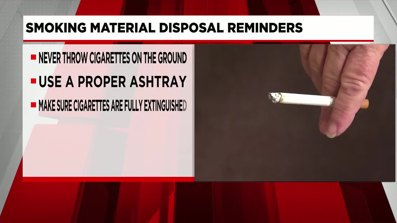 is throwing a cigarette on the ground illegal Springfield fire officials warn against tossing cigarettes after  back-to-back blazes
