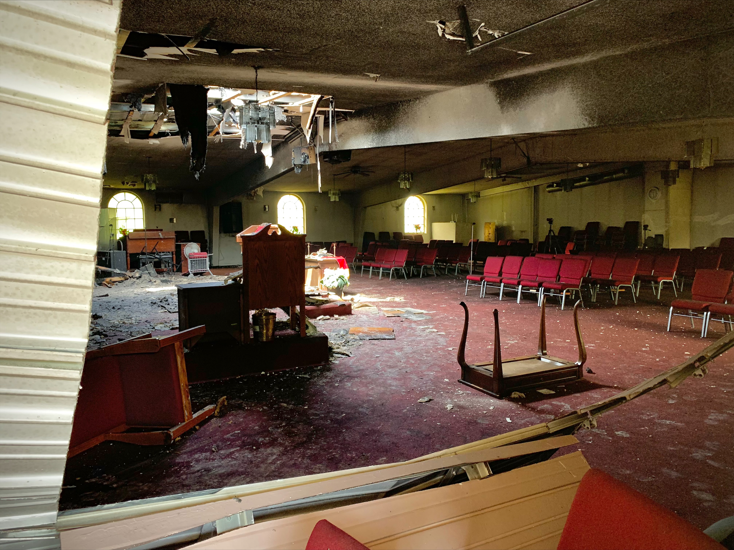 Pastor 'looking forward to Sunday' after church fire destroys sanctuary