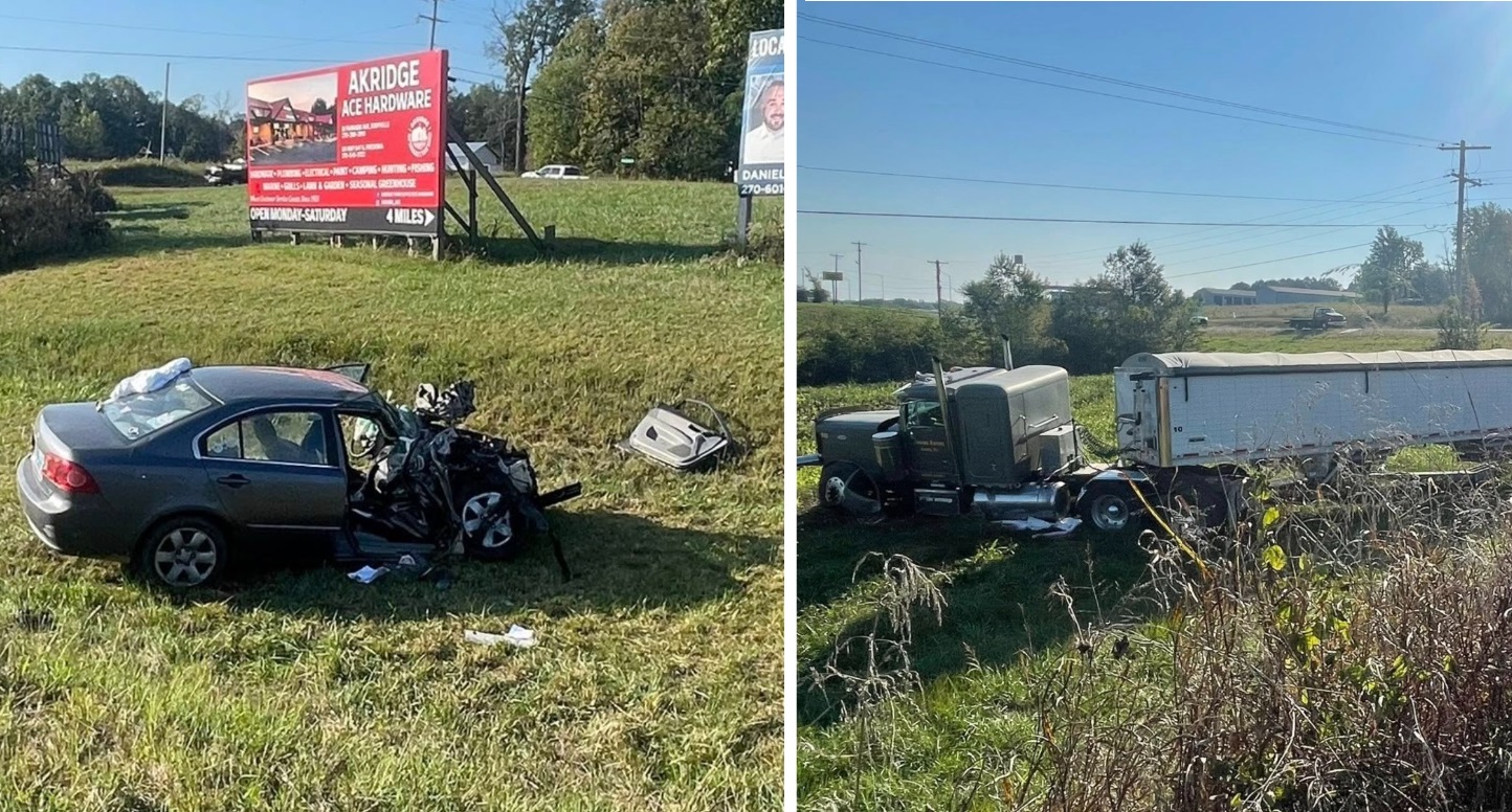 1 driver injured in 2-vehicle crash on KY 93 S. in Lyon County