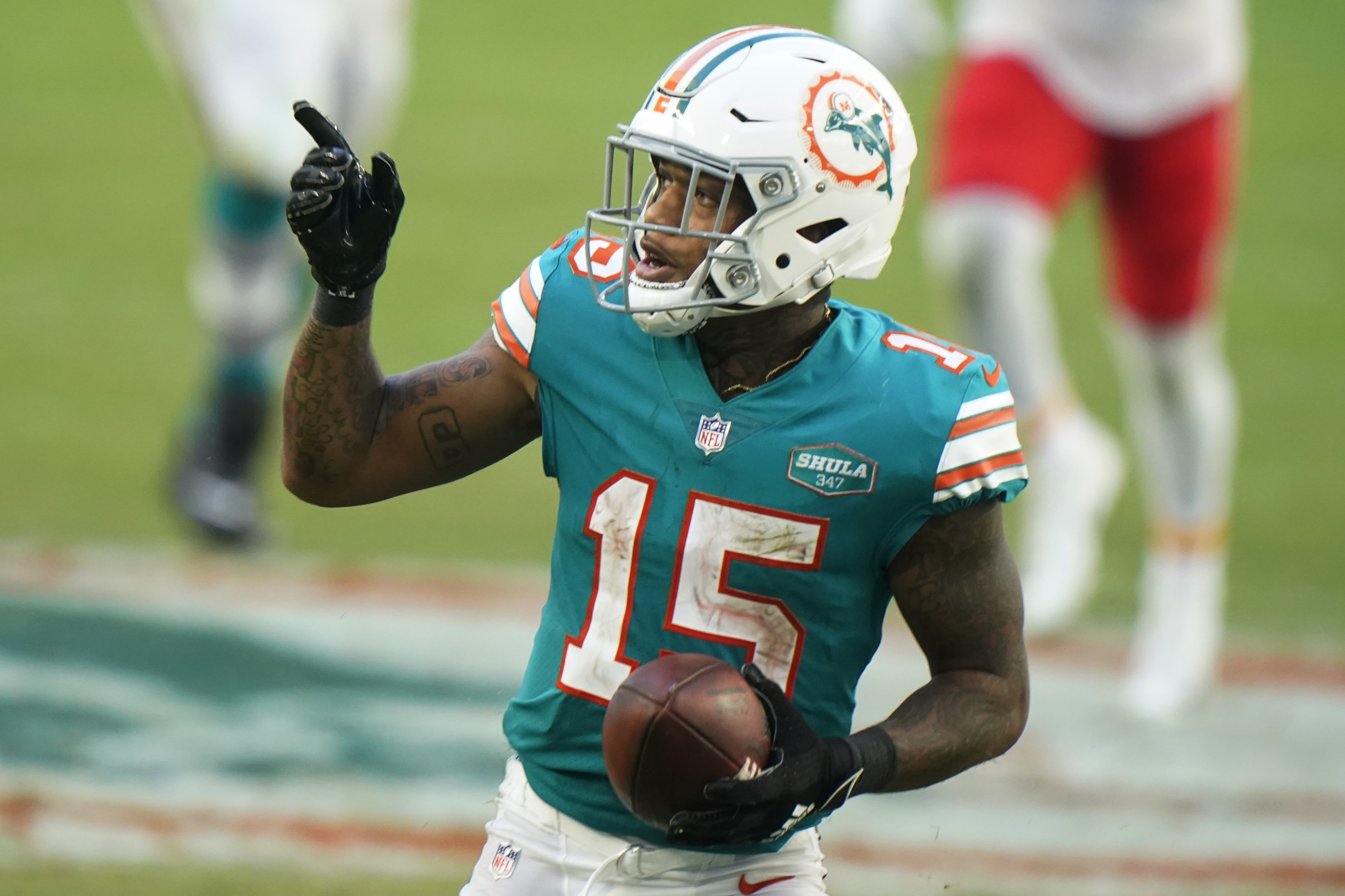 Miami Dolphins wide receiver Lynn Bowden Jr. (3) runs during an