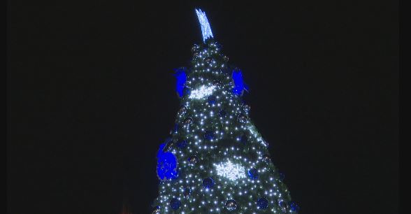 Annual lighting of Mobile's Mardi Gras Tree 