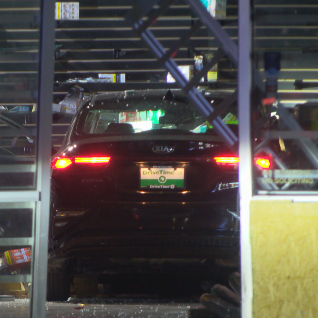 Stolen car intentionally crashed into Charlotte vape shop, source says