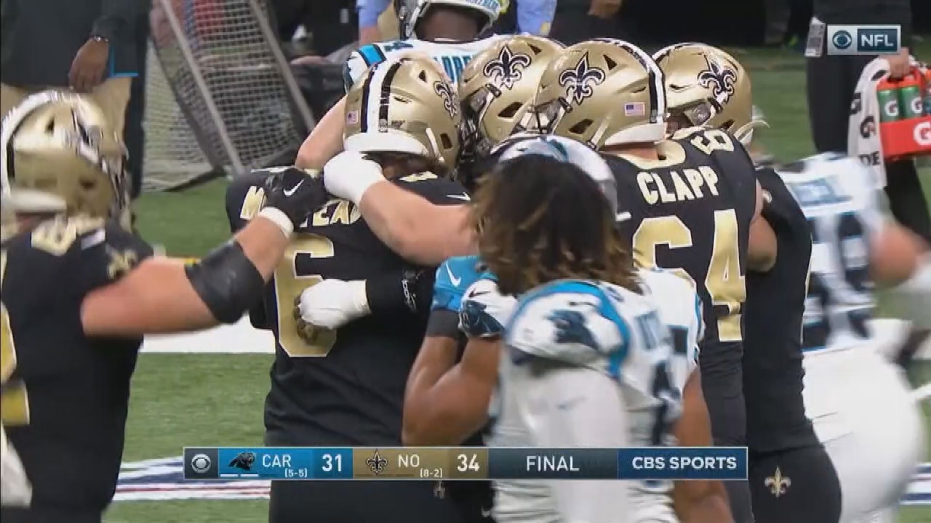 Saints beat Panthers on game-winning field goal from Lutz as time expires