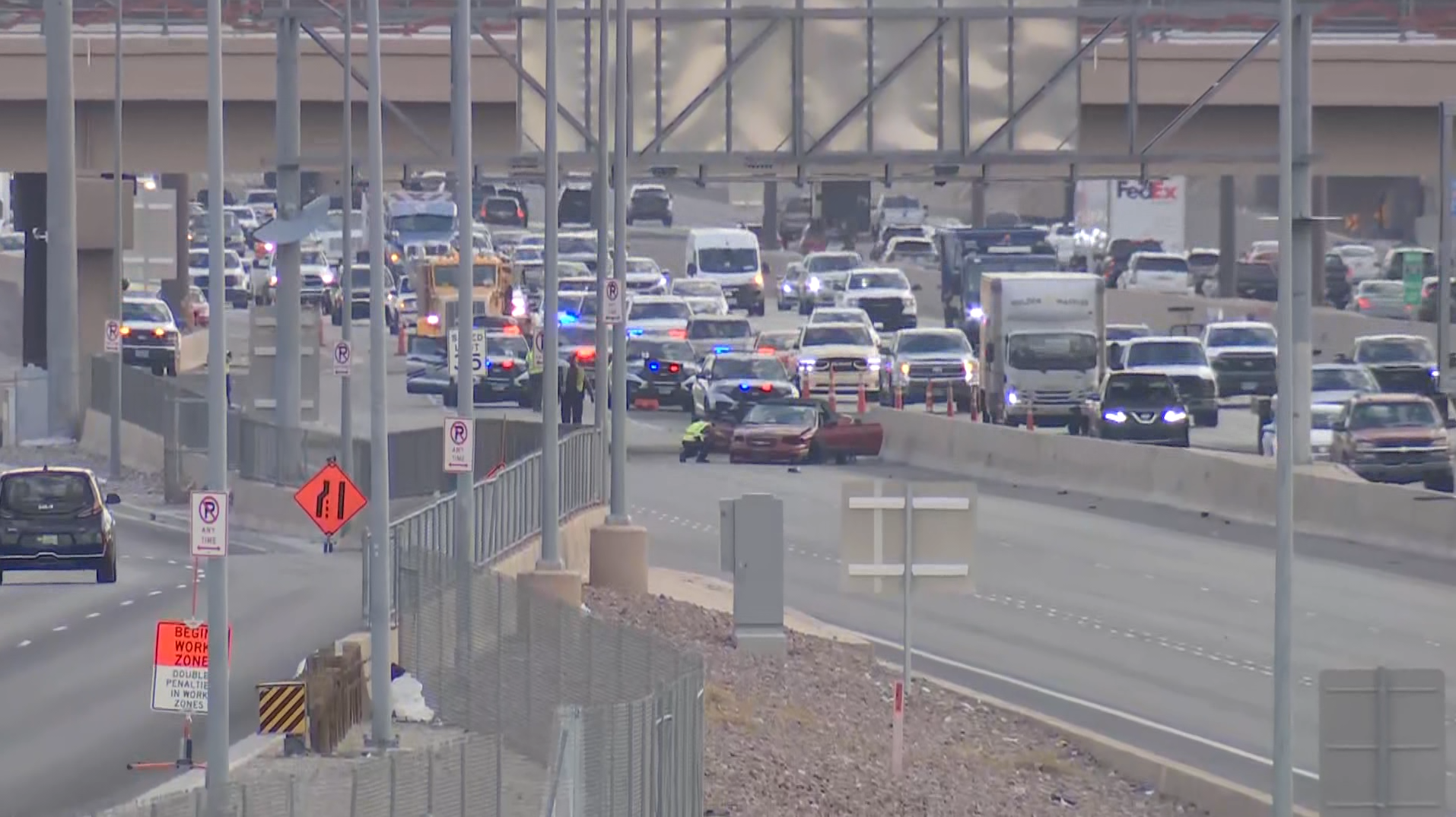 One dead in single vehicle crash on I-15 near Russell