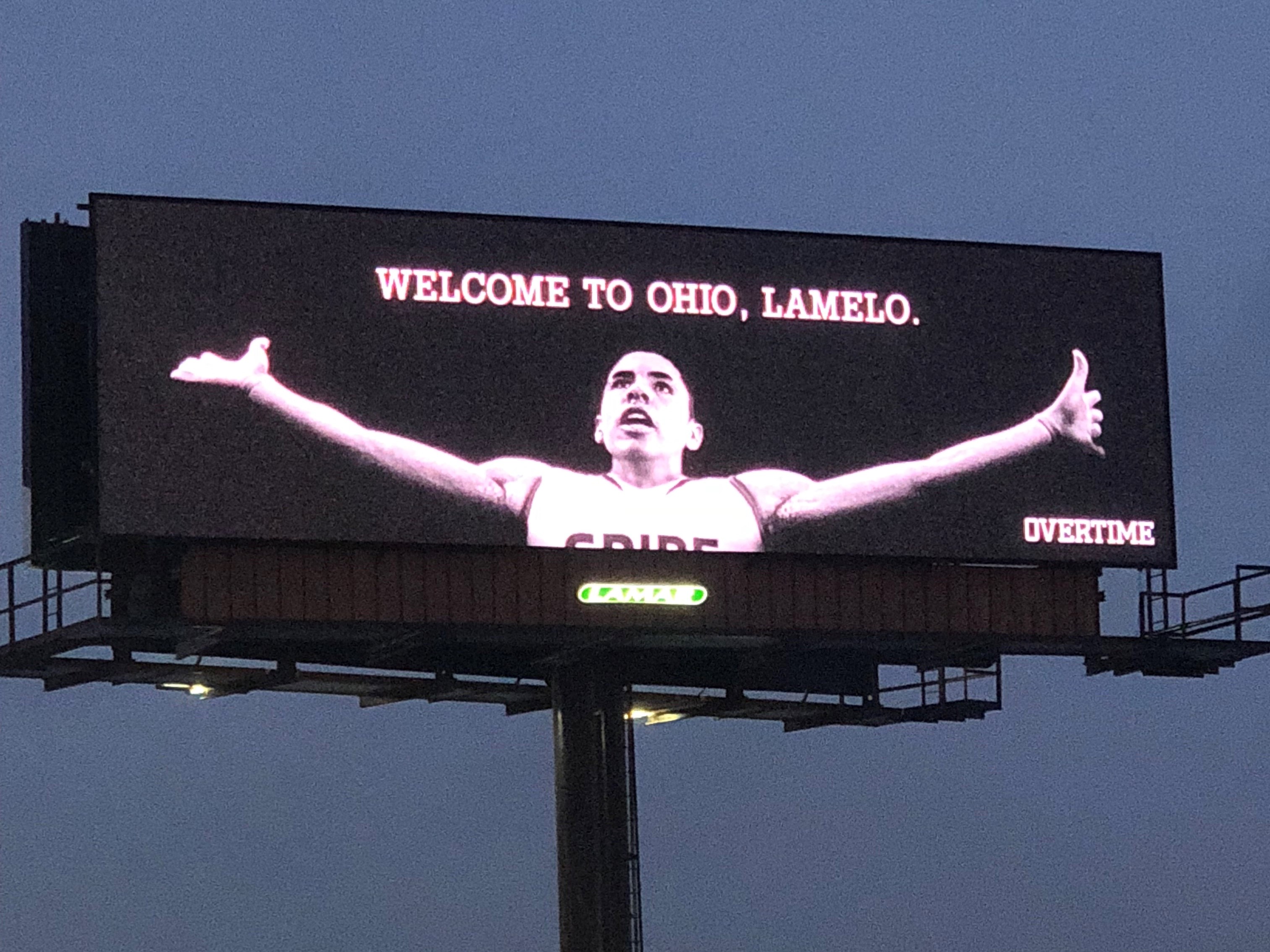 LaMelo Ball welcomed to Ohio with LeBron James-like billboard