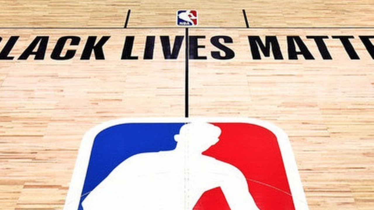 NBA unveils court painted with Black Lives Matter