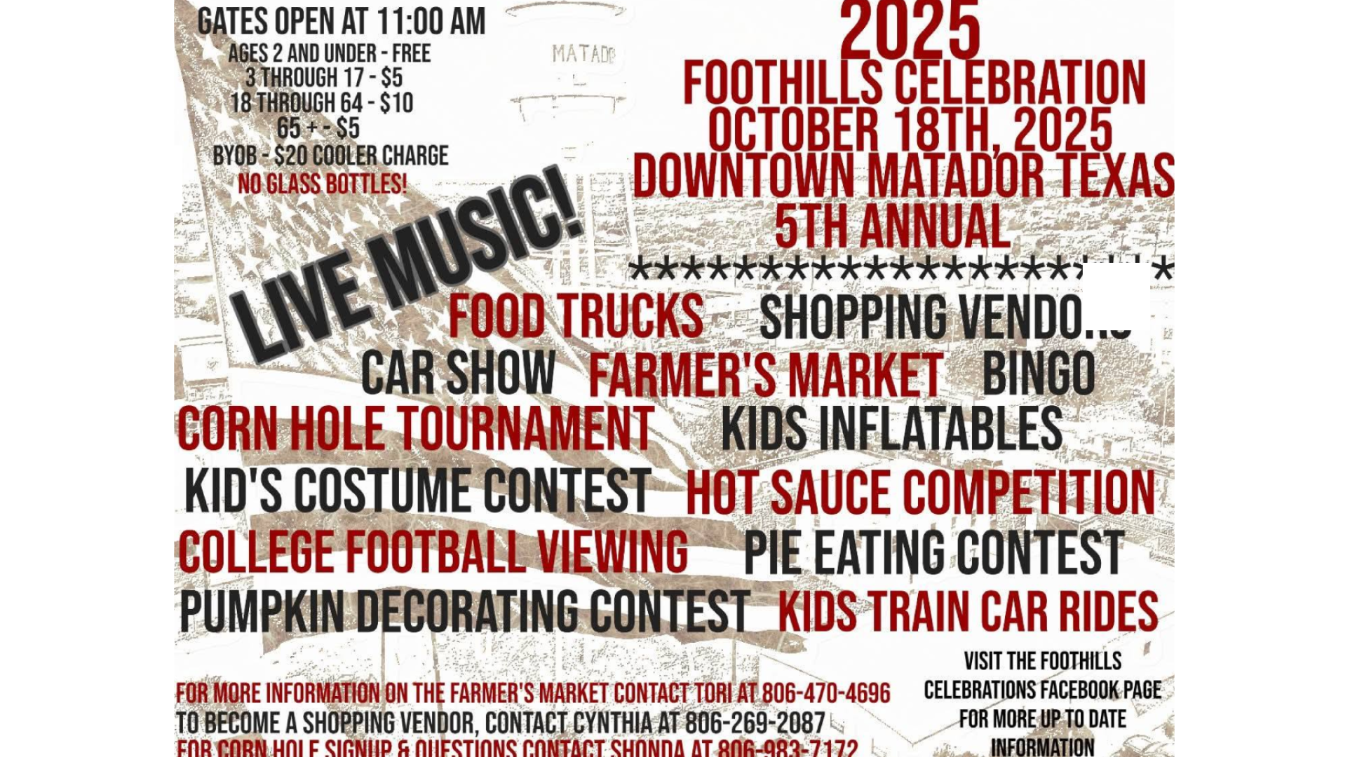 5th annual Foothills Celebration Saturday in Matador, image size:1925x1080