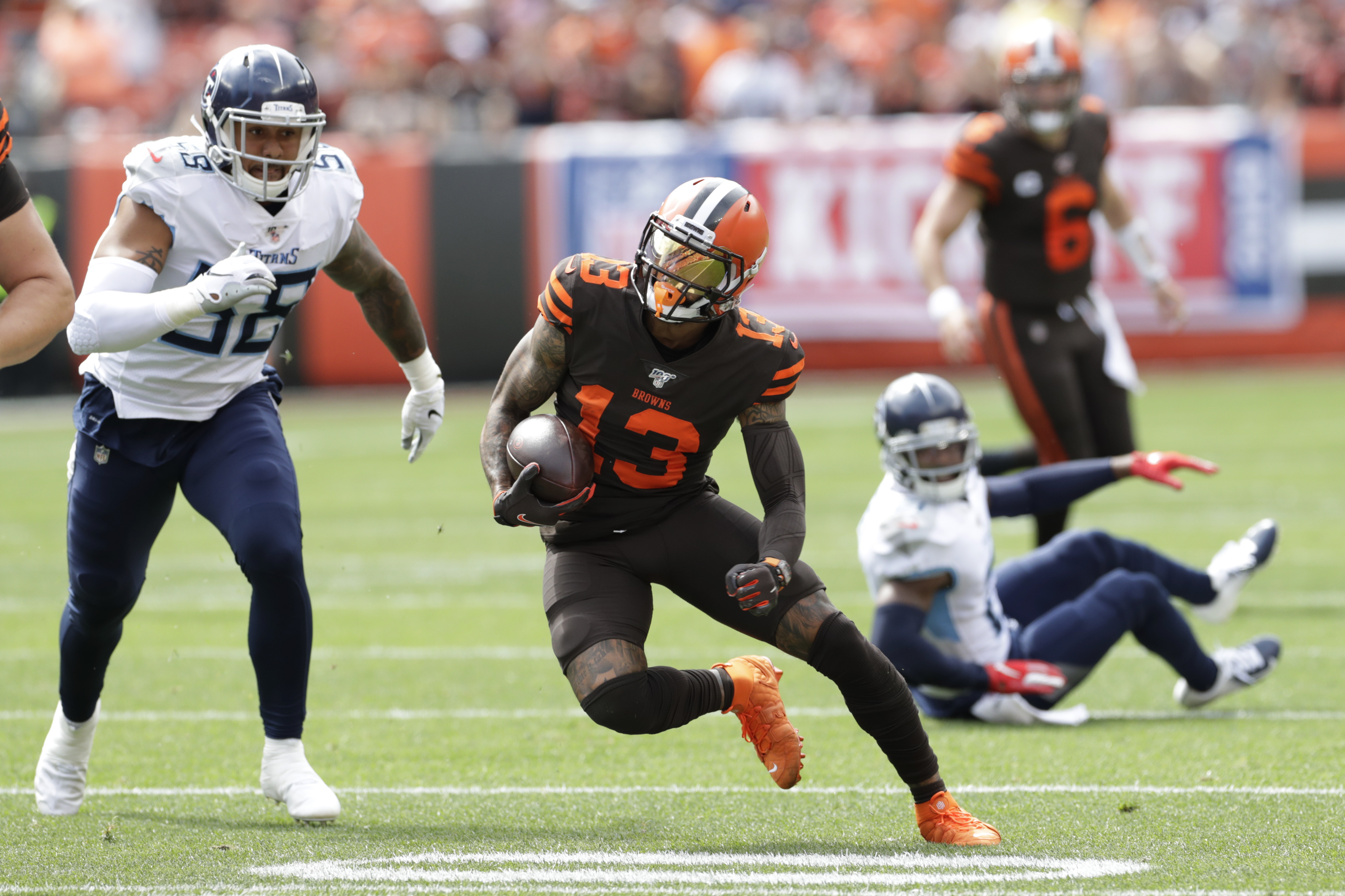 Odell Beckham Jr. flexes 350K Richard Millie watch during Browns season opener