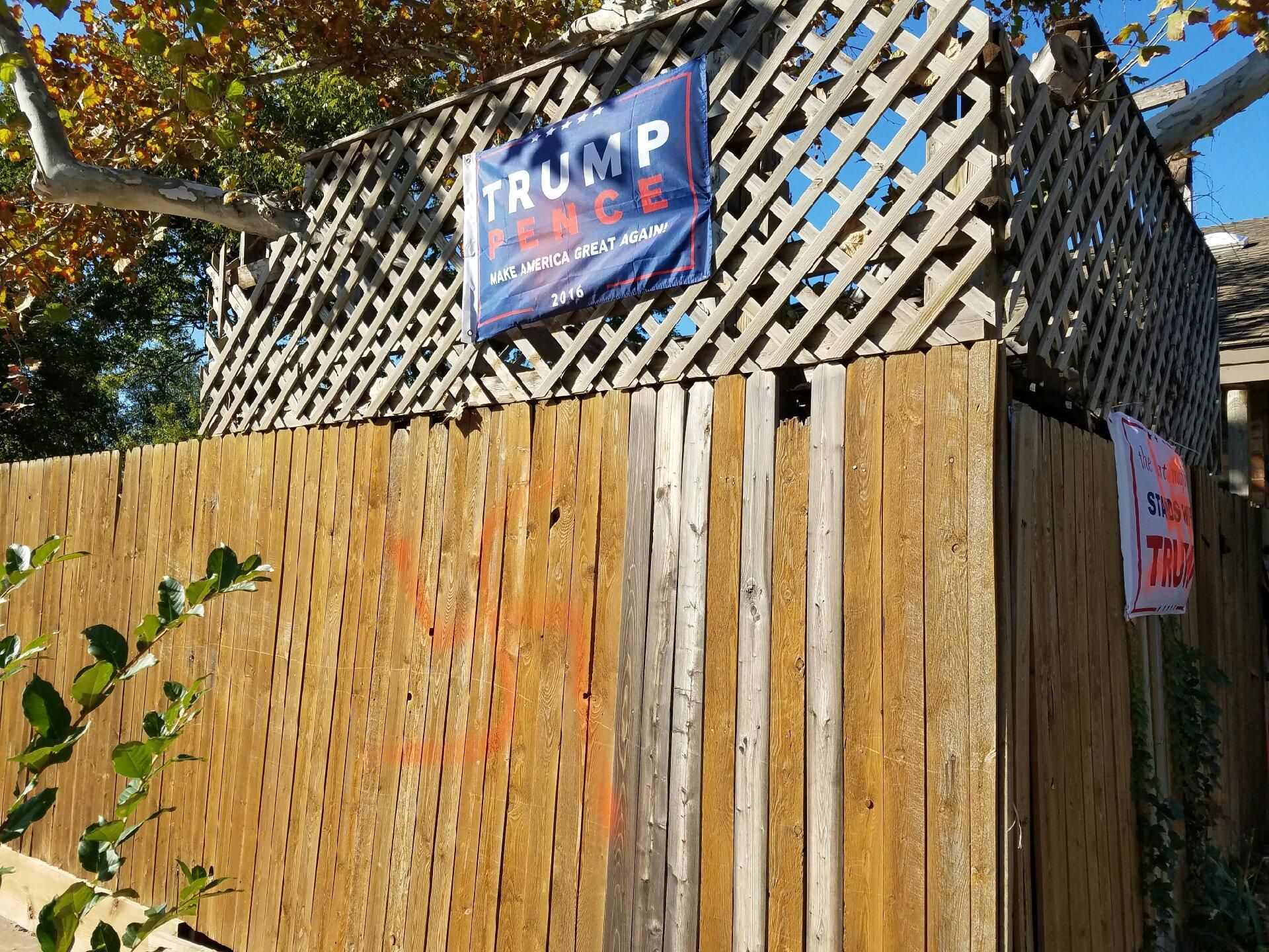 Trump/Pence signs attract vandal to target Lubbock home, vehicles